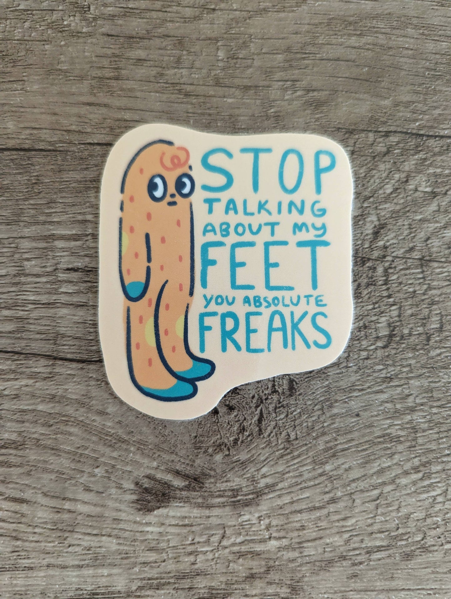 Sadsquatch - My Feet - Cute Cryptid Sasquatch Bigfoot Vinyl Sticker