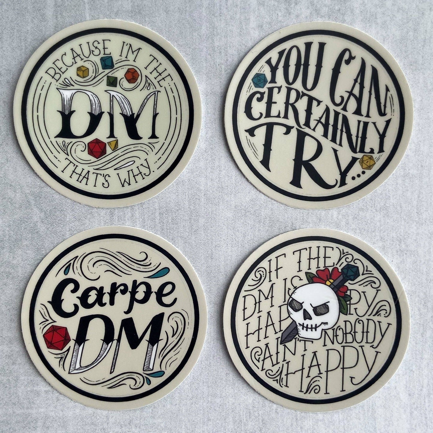Storymakers Trading Co. - Carpe DM - D&D Dungeon Master vinyl sticker - waterproof, UV-proof