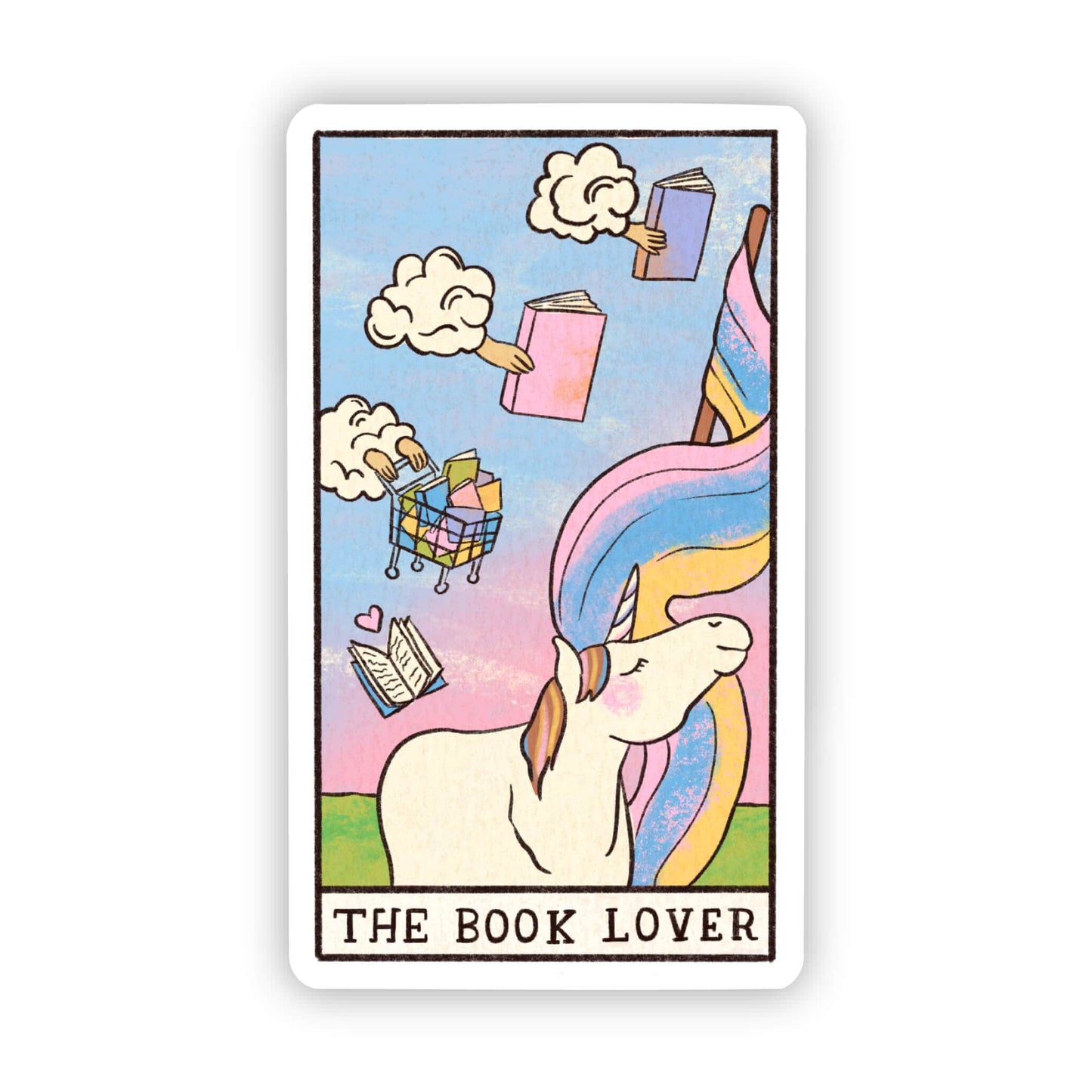 Big Moods - "The Book Lover" Tarot Card Sticker