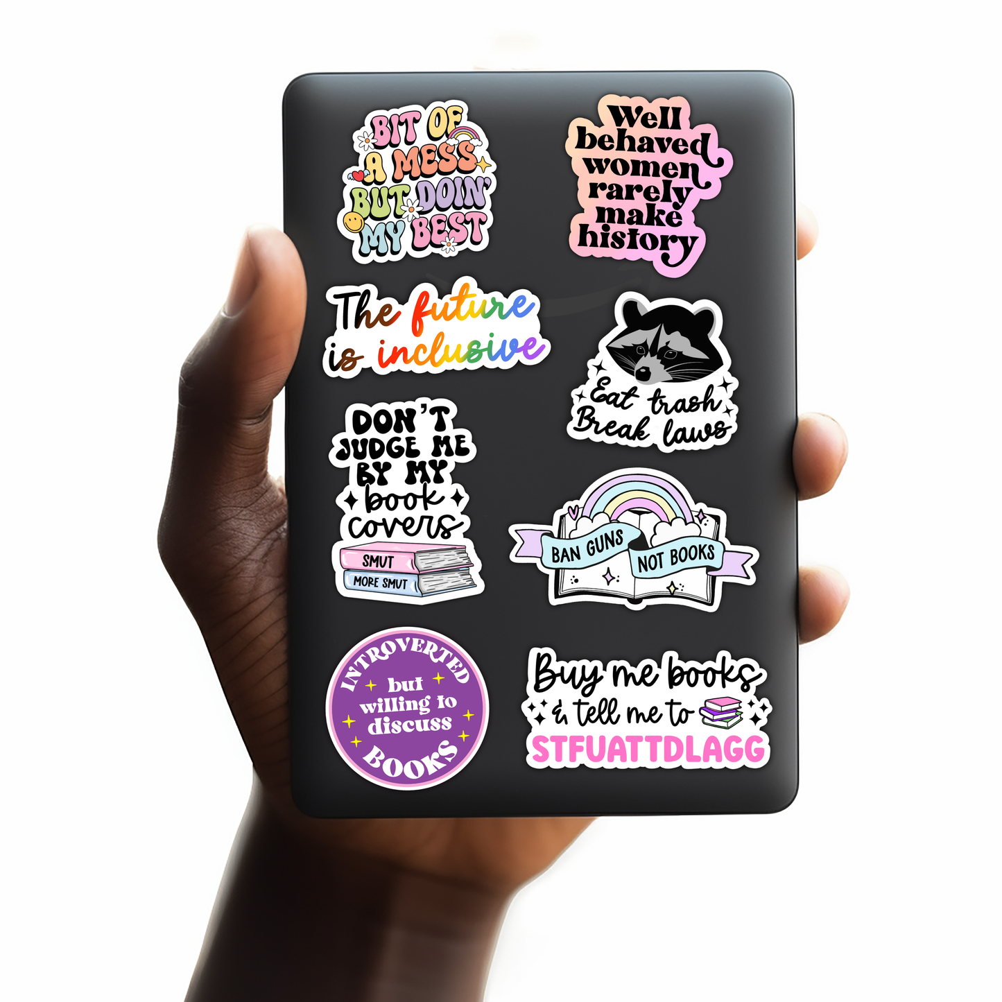 Radical Buttons - Fiction books sticker, Reader sticker, Bookish sticker