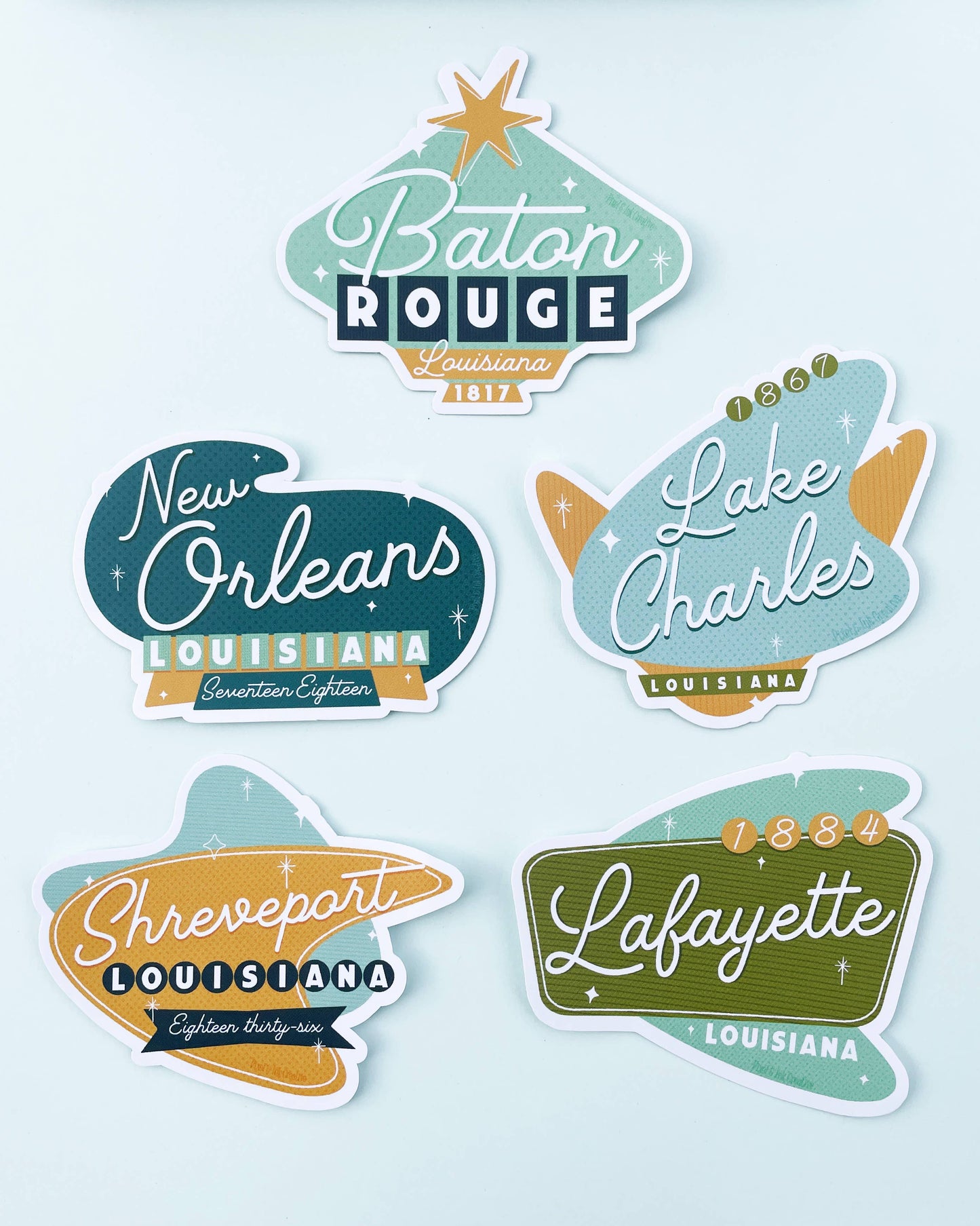 Pixel & Ink Creative - Baton Rouge Louisiana Sticker - Once Upon A Sign
