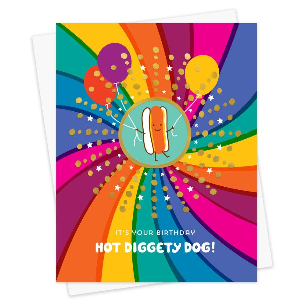 Night Owl Paper Goods - Hot Diggety Foil Stamped Birthday Card