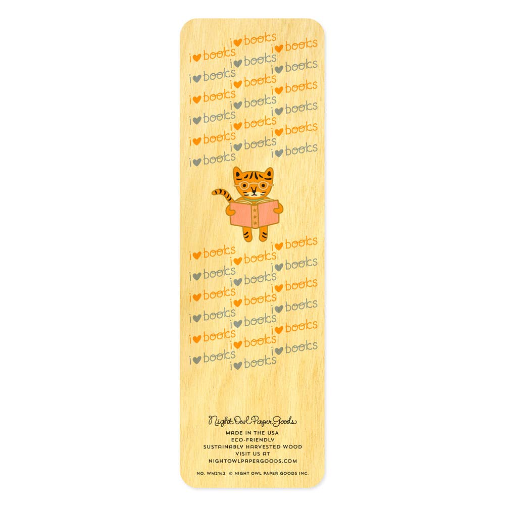 Night Owl Paper Goods - Tiger Tales Wood Bookmark