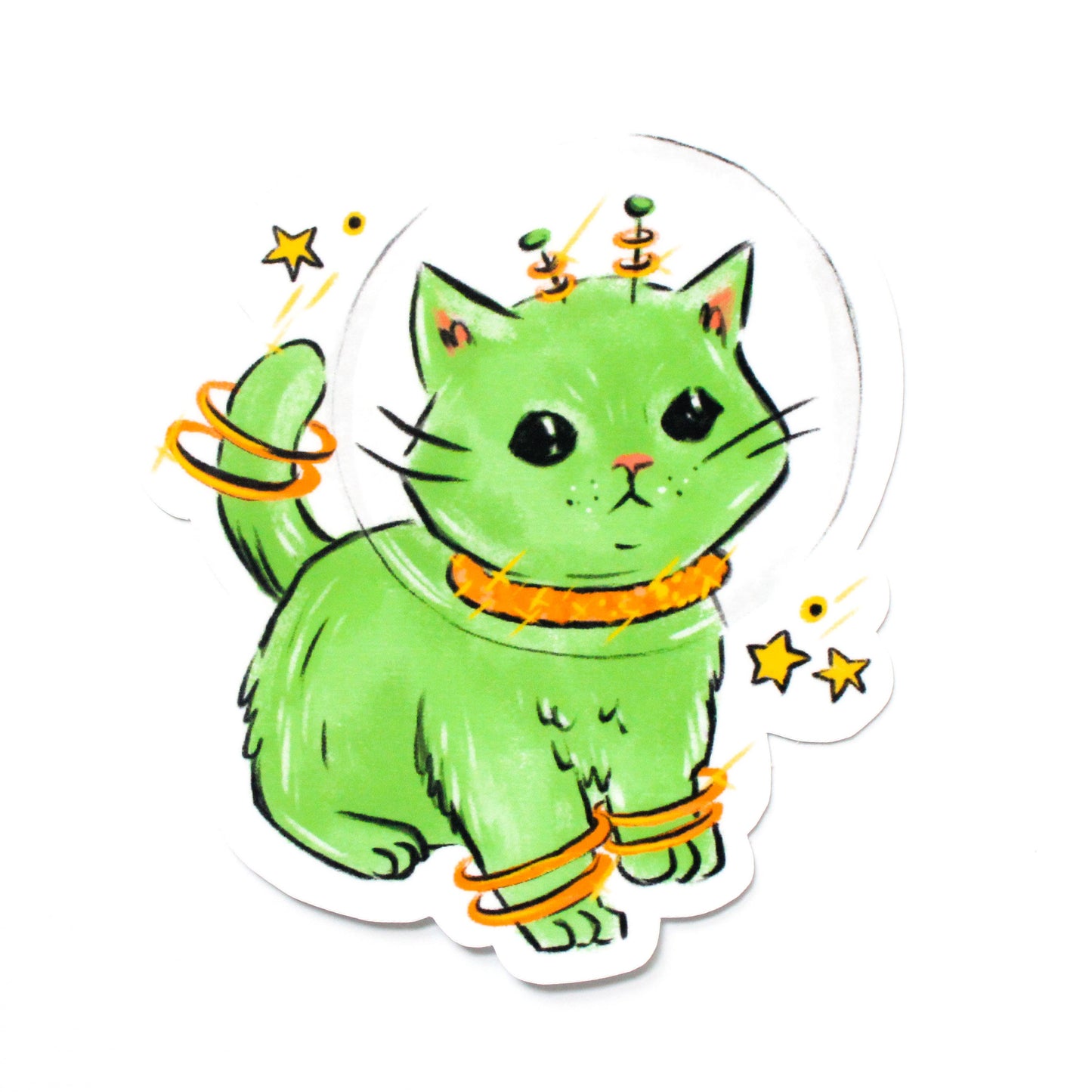 Amy Hartelust Art and Illustration - Space Kitten Vinyl Sticker