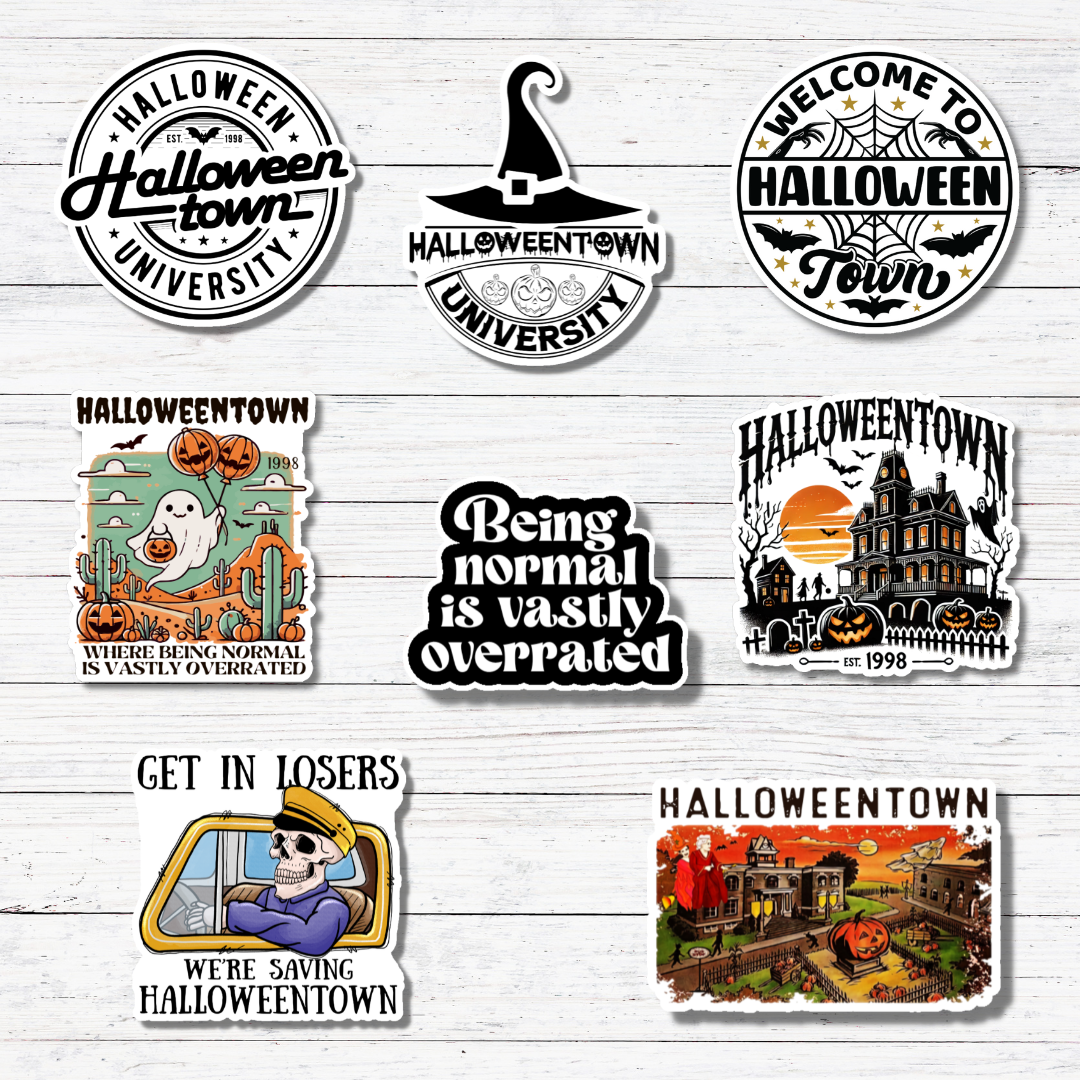 Oily Graphic Creations - Get In Losers-Halloweentown Sticker/Magnet: Glossy Vinyl