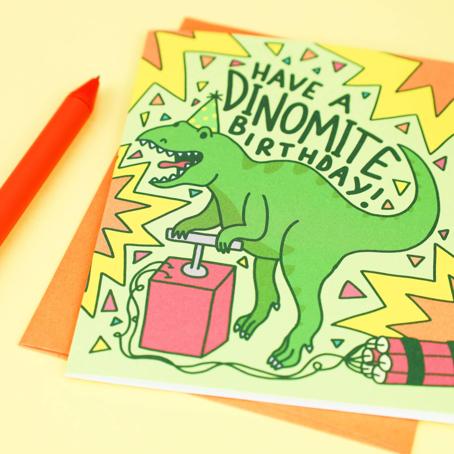 Turtle's Soup - Dino-Mite T-Rex Dinosaur Birthday Card