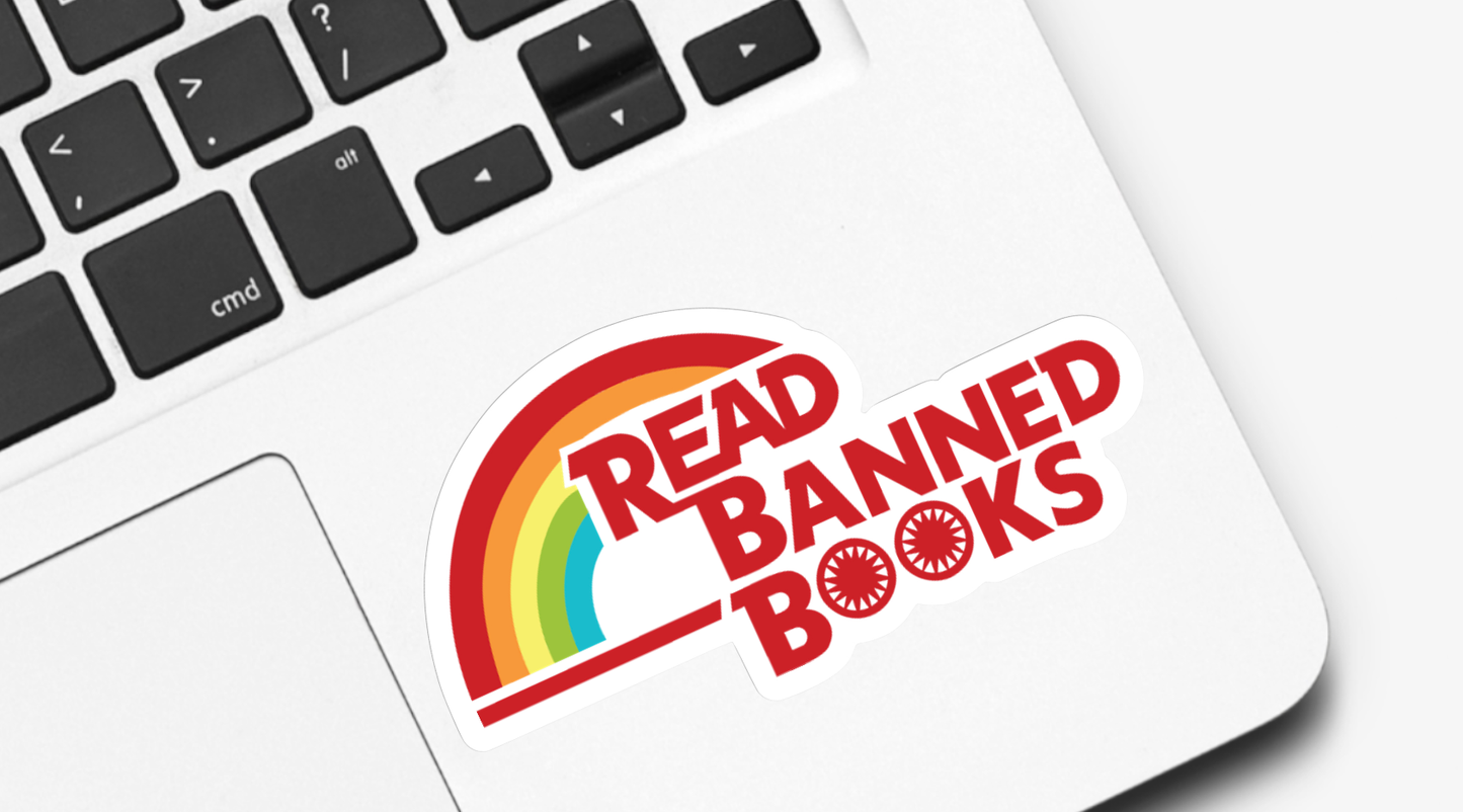 Ace the Pitmatian Co - Read Banned Books Sticker