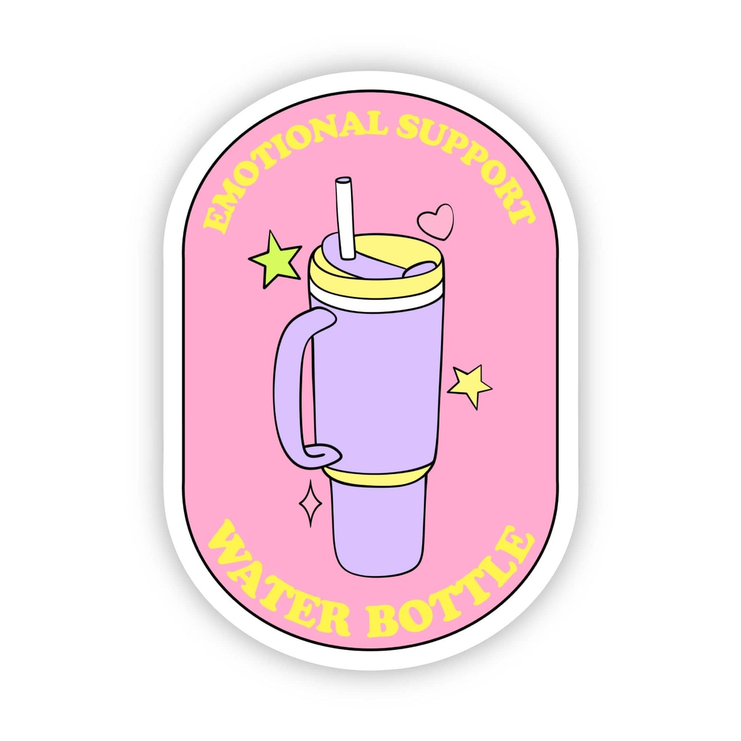 Big Moods - Emotional support water bottle sticker (pink)