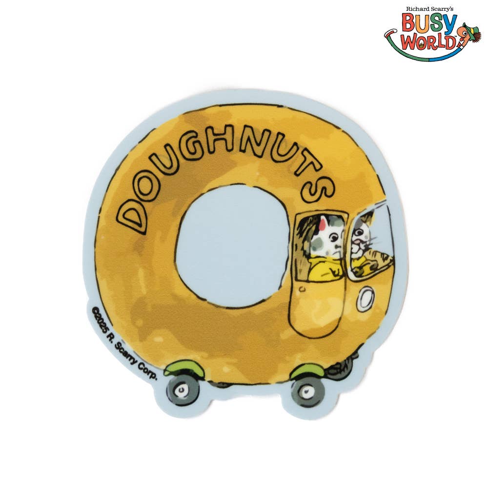 Three Potato Four - 3P4 x Richard Scarry® - Doughnut Car Sticker