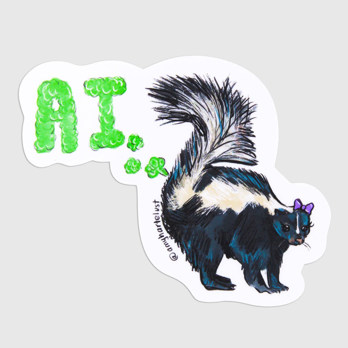 Amy Hartelust Art and Illustration - AI Stinks Vinyl Sticker