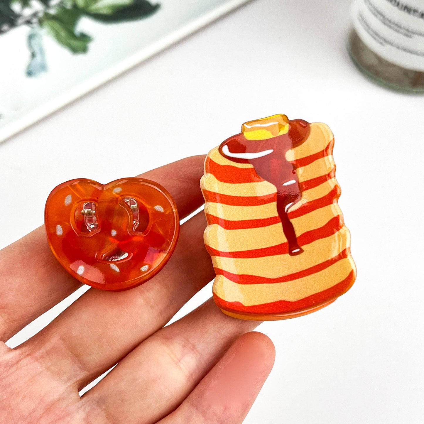 mildstyles - Mini Coffee Muffin Print Claw Clip – Summer Gift: Coffee