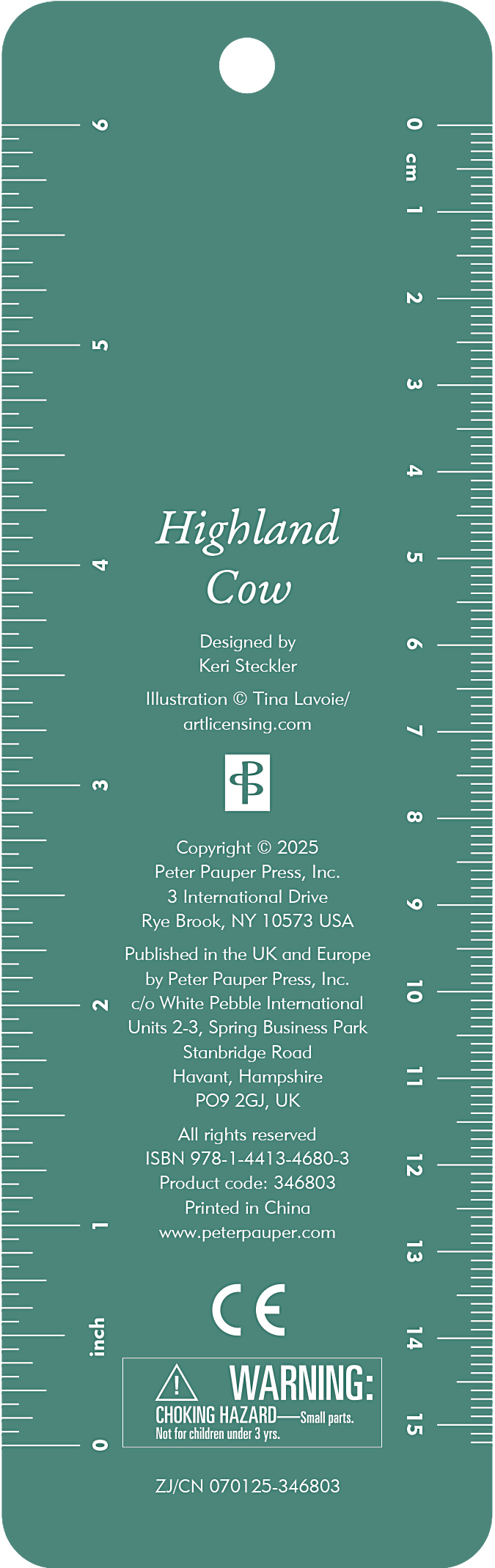 Peter Pauper Press - Highland Cow Beaded Bookmark