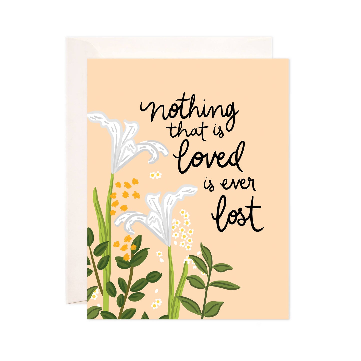 Bloomwolf Studio - Ever Lost Lilies Greeting Card - Sympathy Card