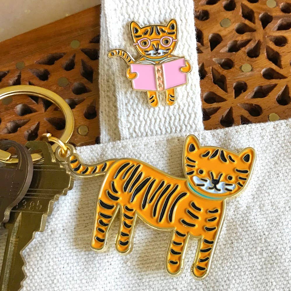 Night Owl Paper Goods - Tiger Tales Enamel Pin