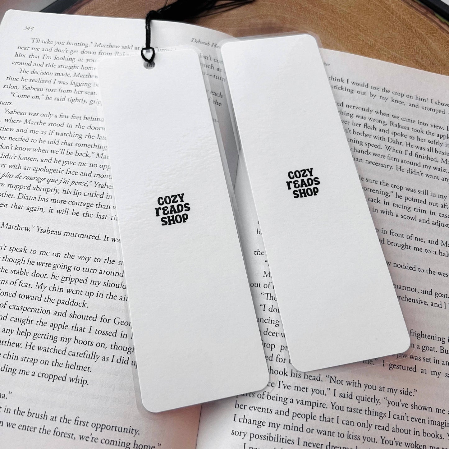 Cozy Reads Shop - Cozy Reads Bookmarks: Bookish Pattern / Tassel