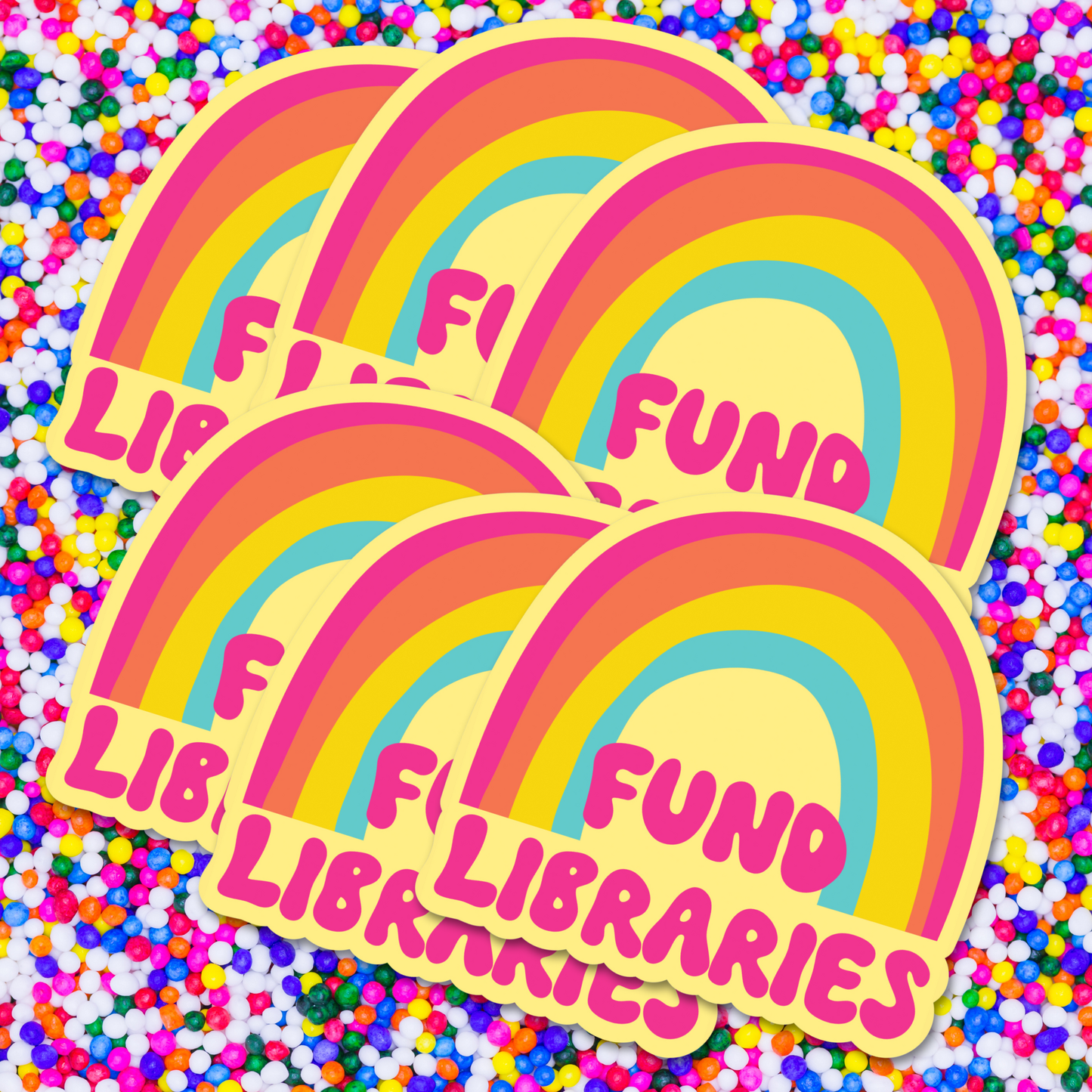 Sprinkles Studios - Fund Libraries Vinyl Sticker