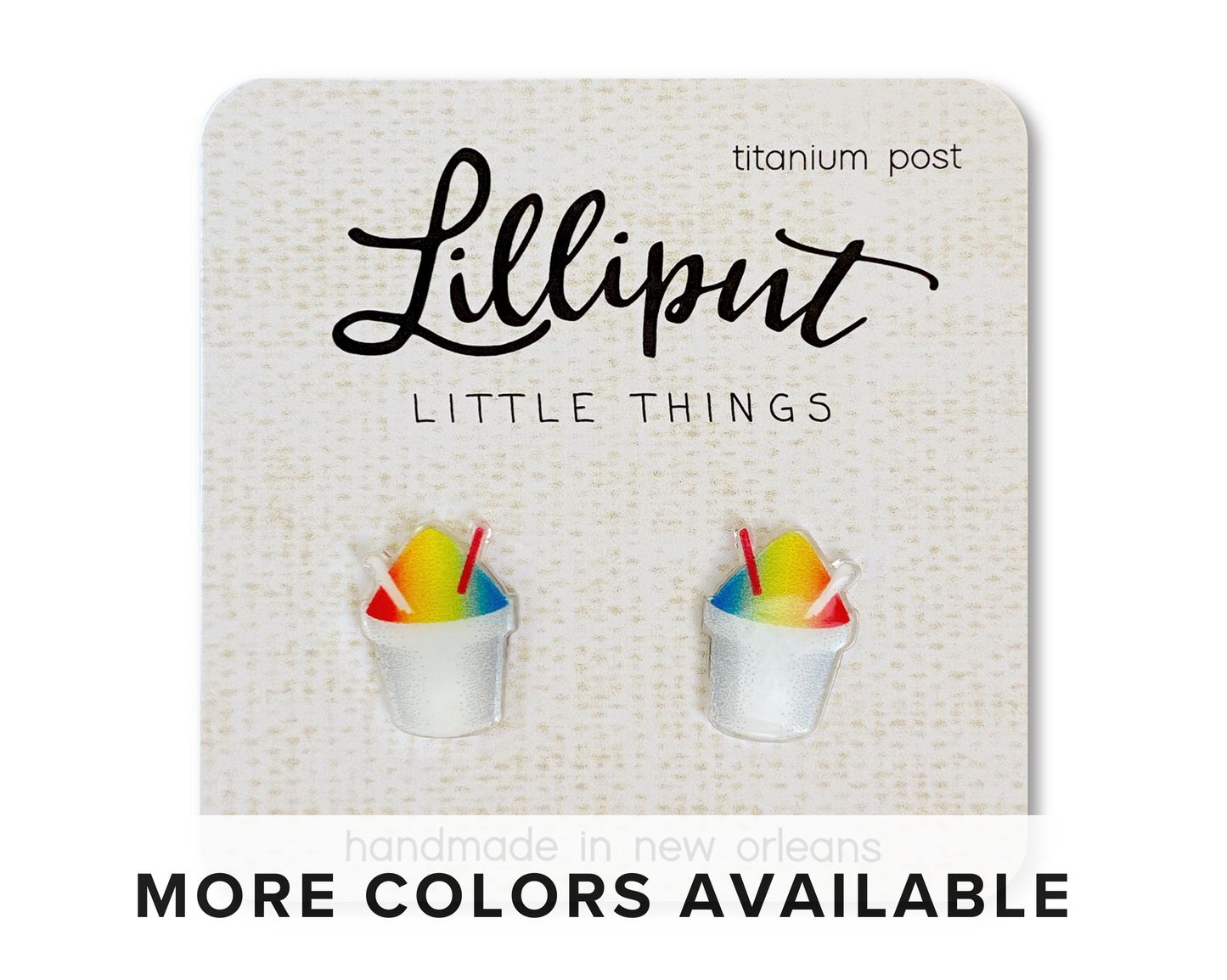 Lilliput Little Things - Snoball Earrings: Rainbow