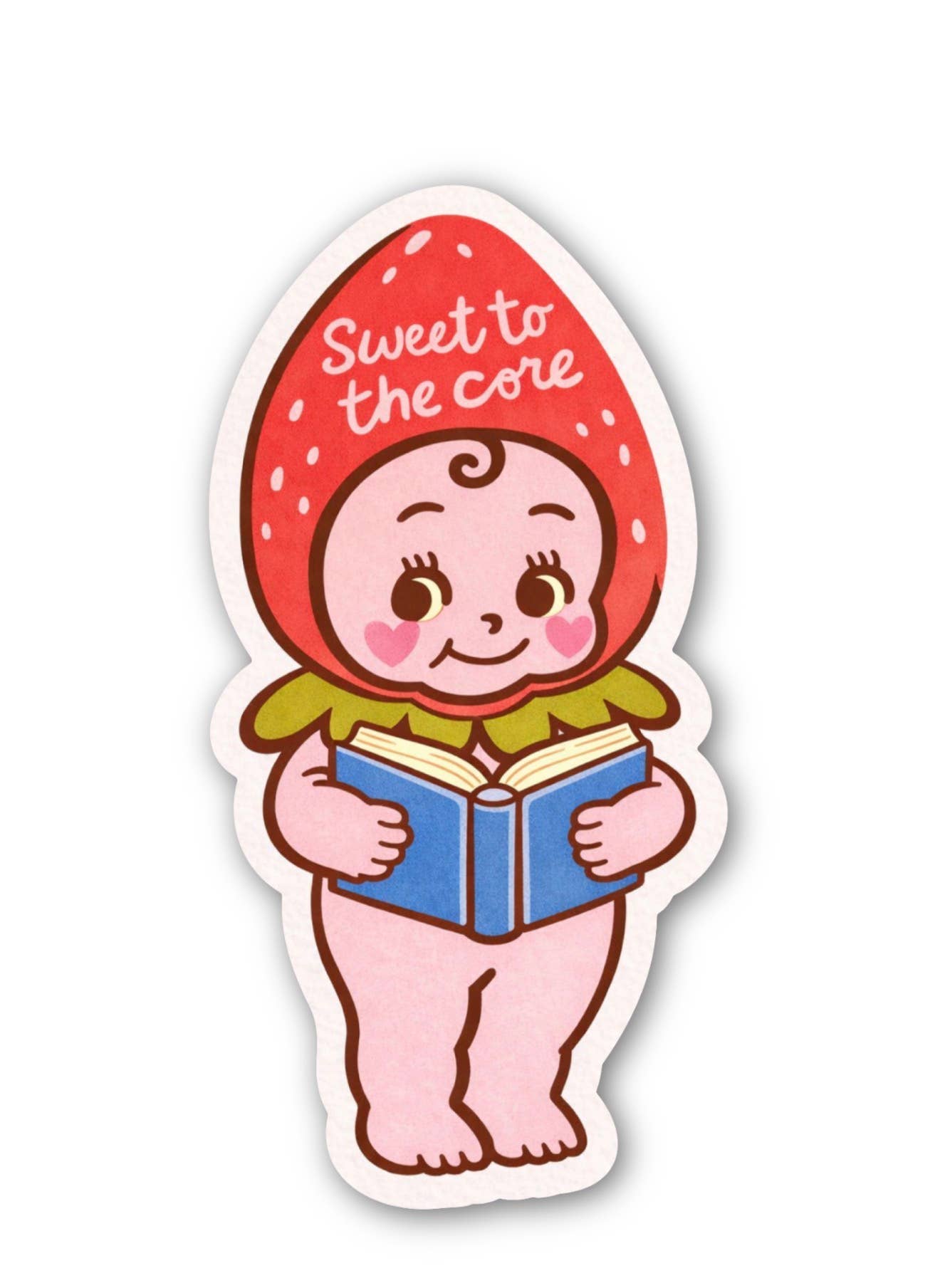 inviting affairs paperie - Strawberry Reading Doll Sticker