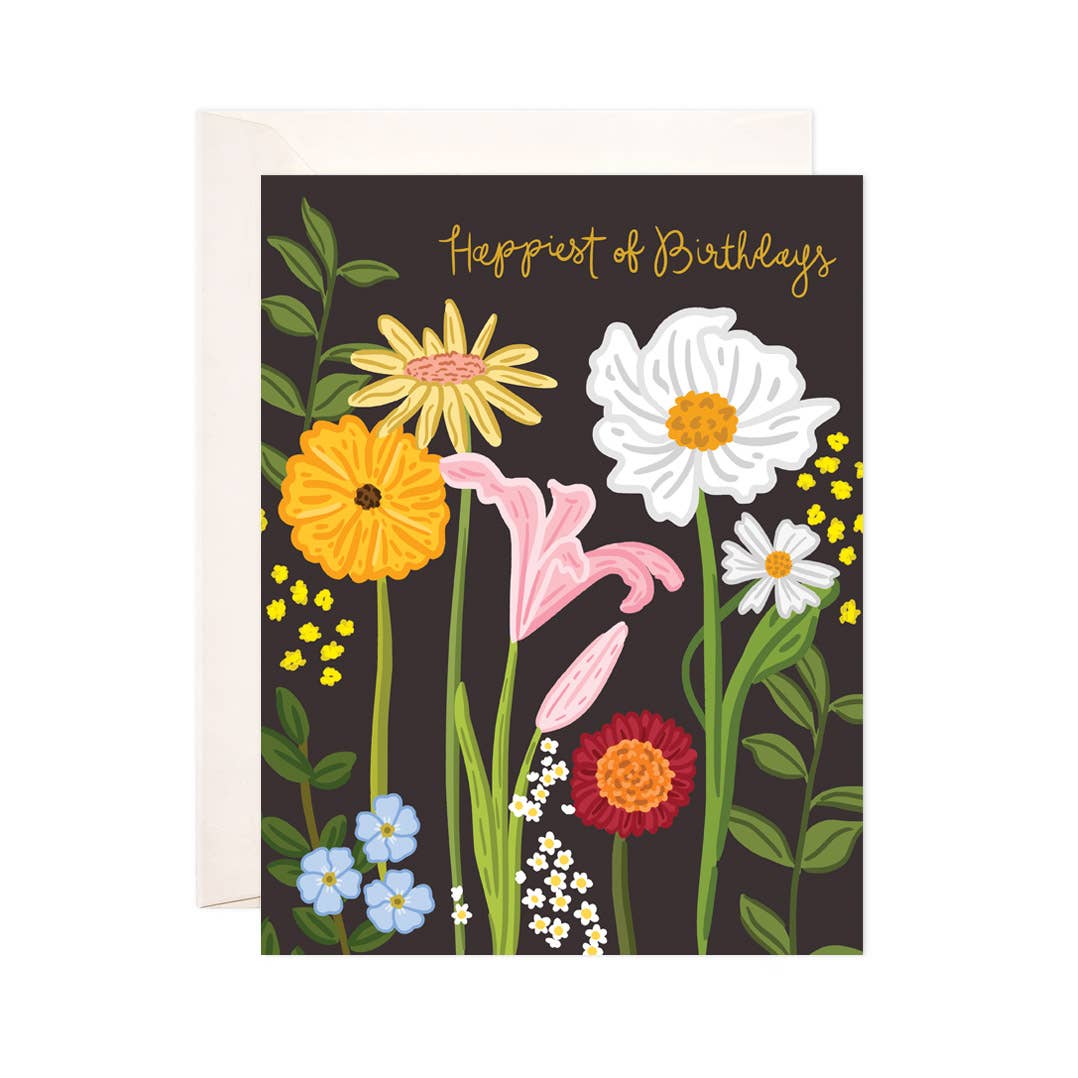 Bloomwolf Studio - Wildflowers Birthday Greeting Card - Birthday Card