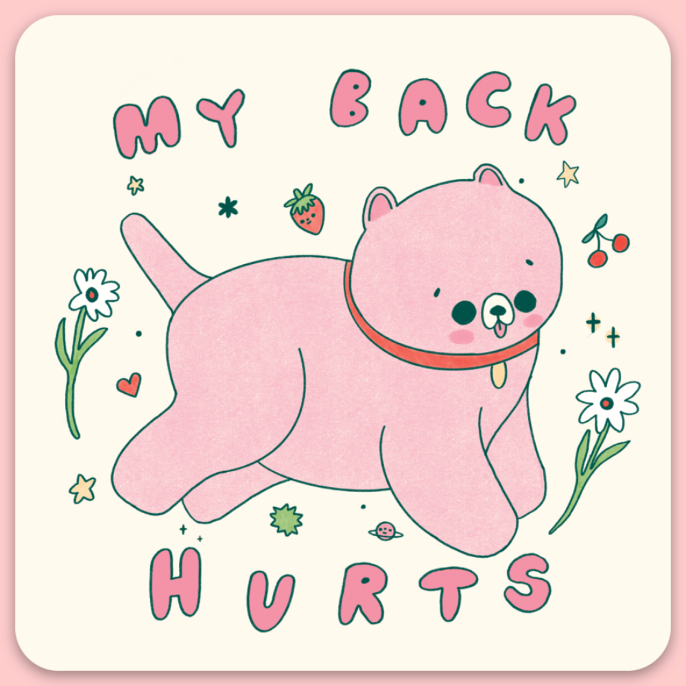 Tender Ghost - My Back Hurts Sticker