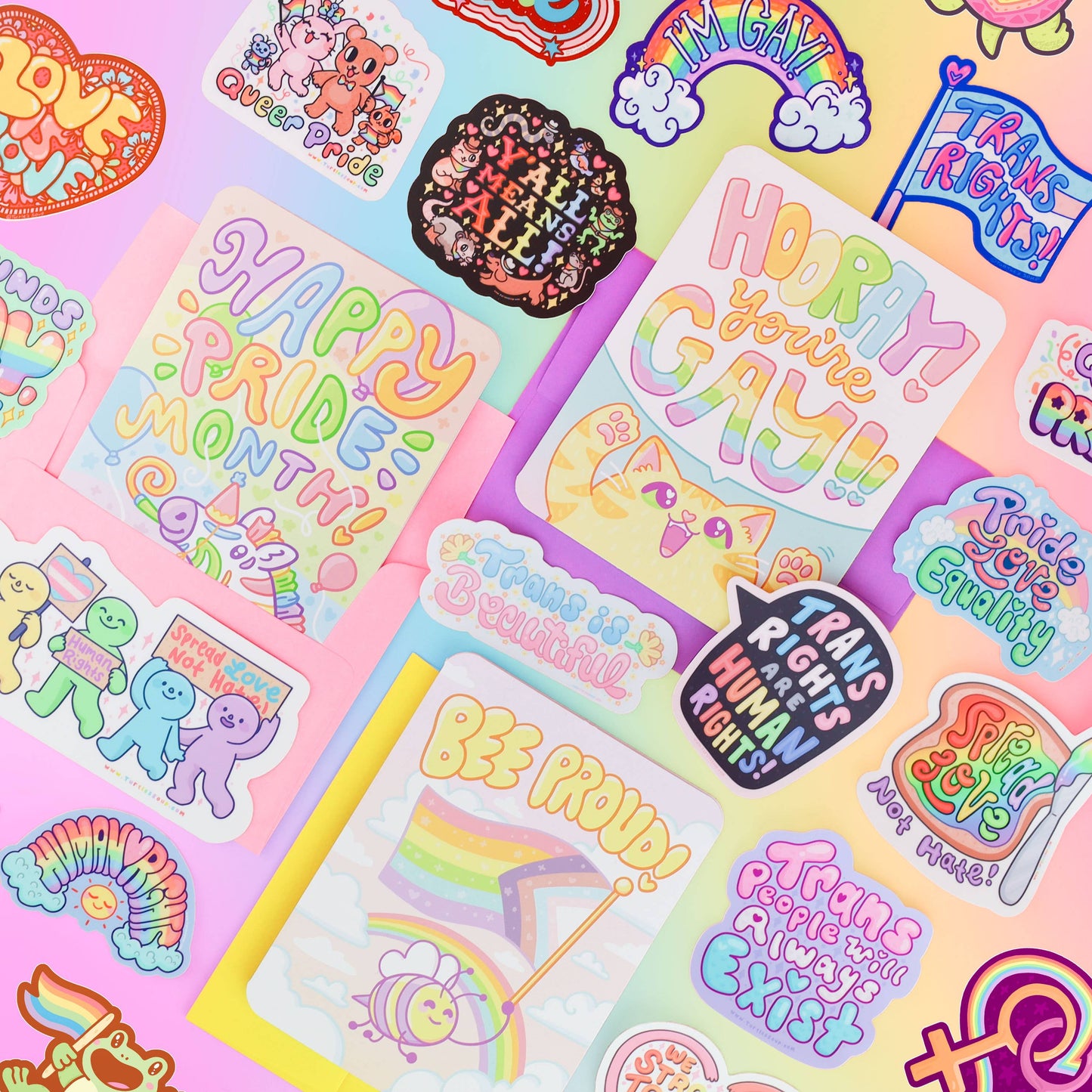 Turtle's Soup - Y’all Means All, LGBTQ, Cowboy, Queer, Vinyl Sticker