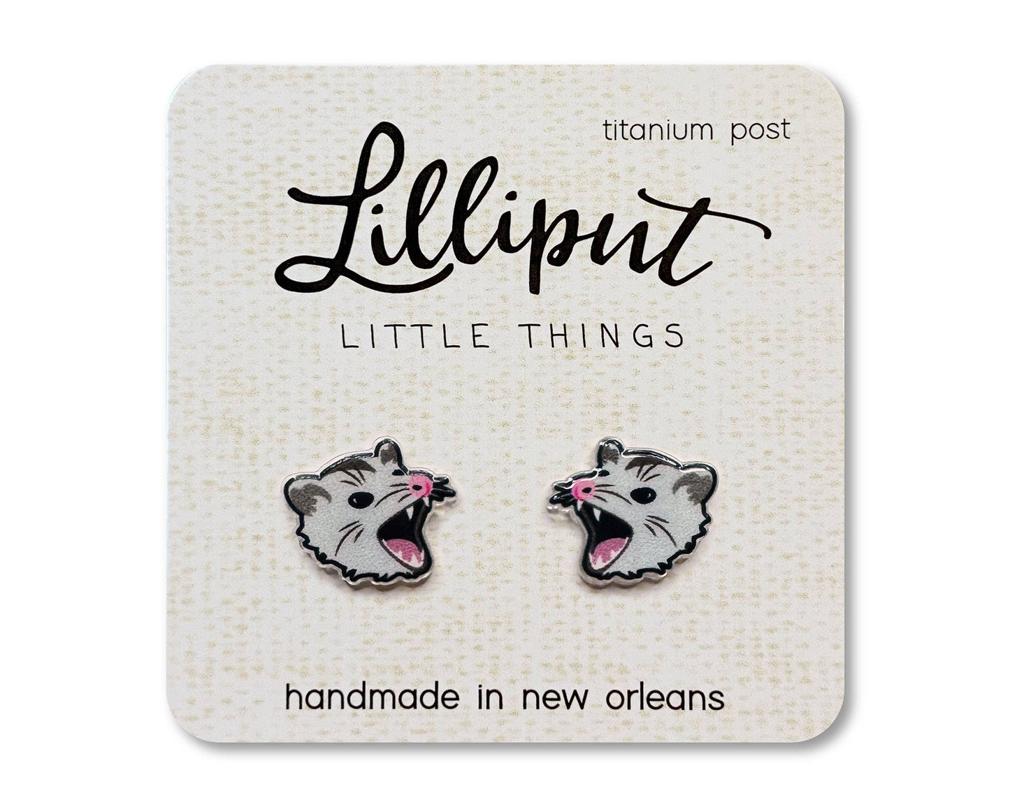 Lilliput Little Things - Possum Earrings // Weirdcore Earrings