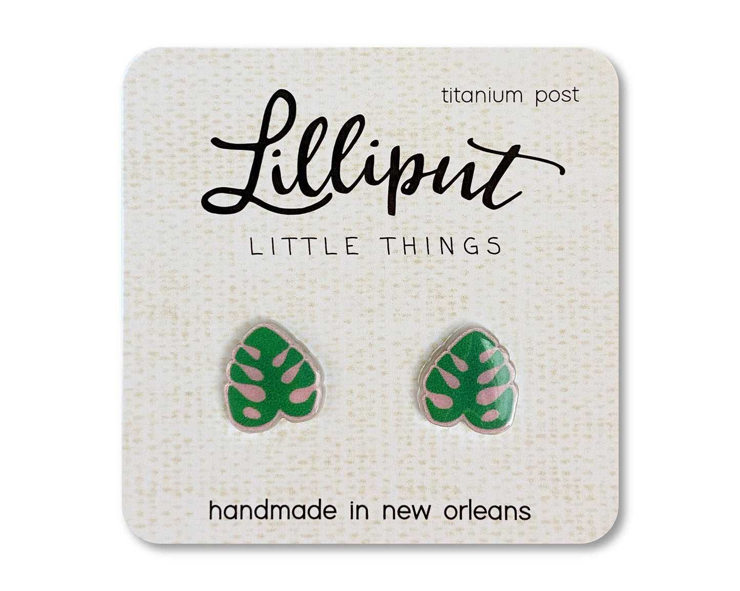 Lilliput Little Things - Monstera Leaf Earrings