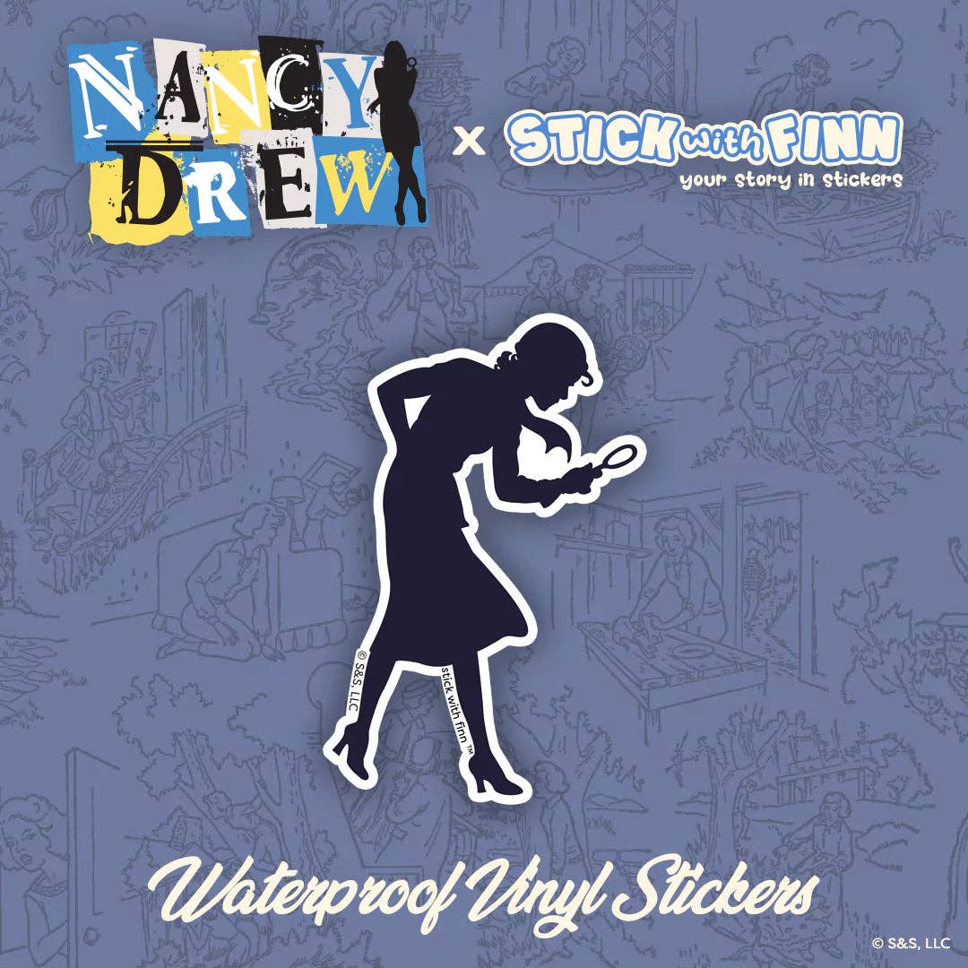 Stick With Finn - Nancy Drew Silhouette Sticker: 1.98 x 3 in