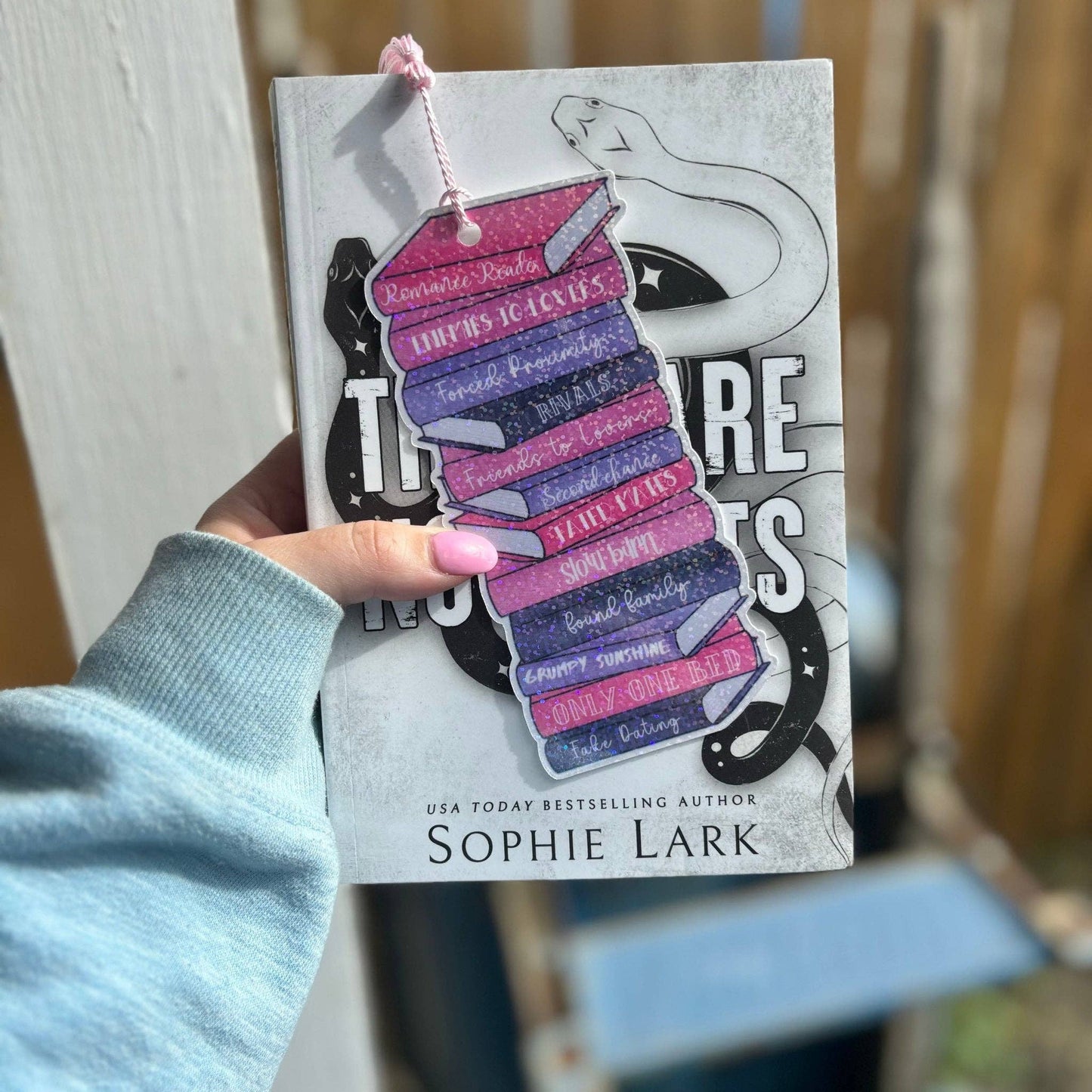 Awfullynerdy.co - Romance Tropes Cardstock Bookmark: Add Tassel