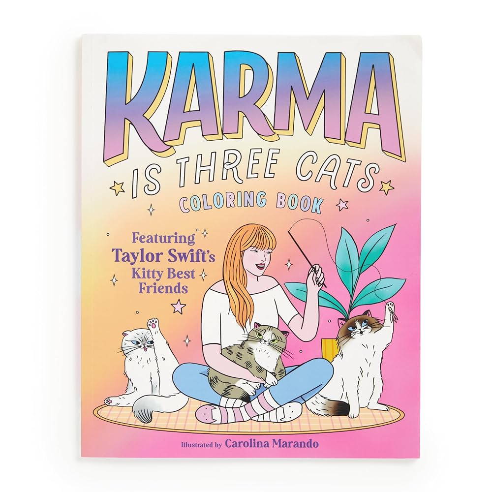 Karma is Three Cats Coloring Book cover image