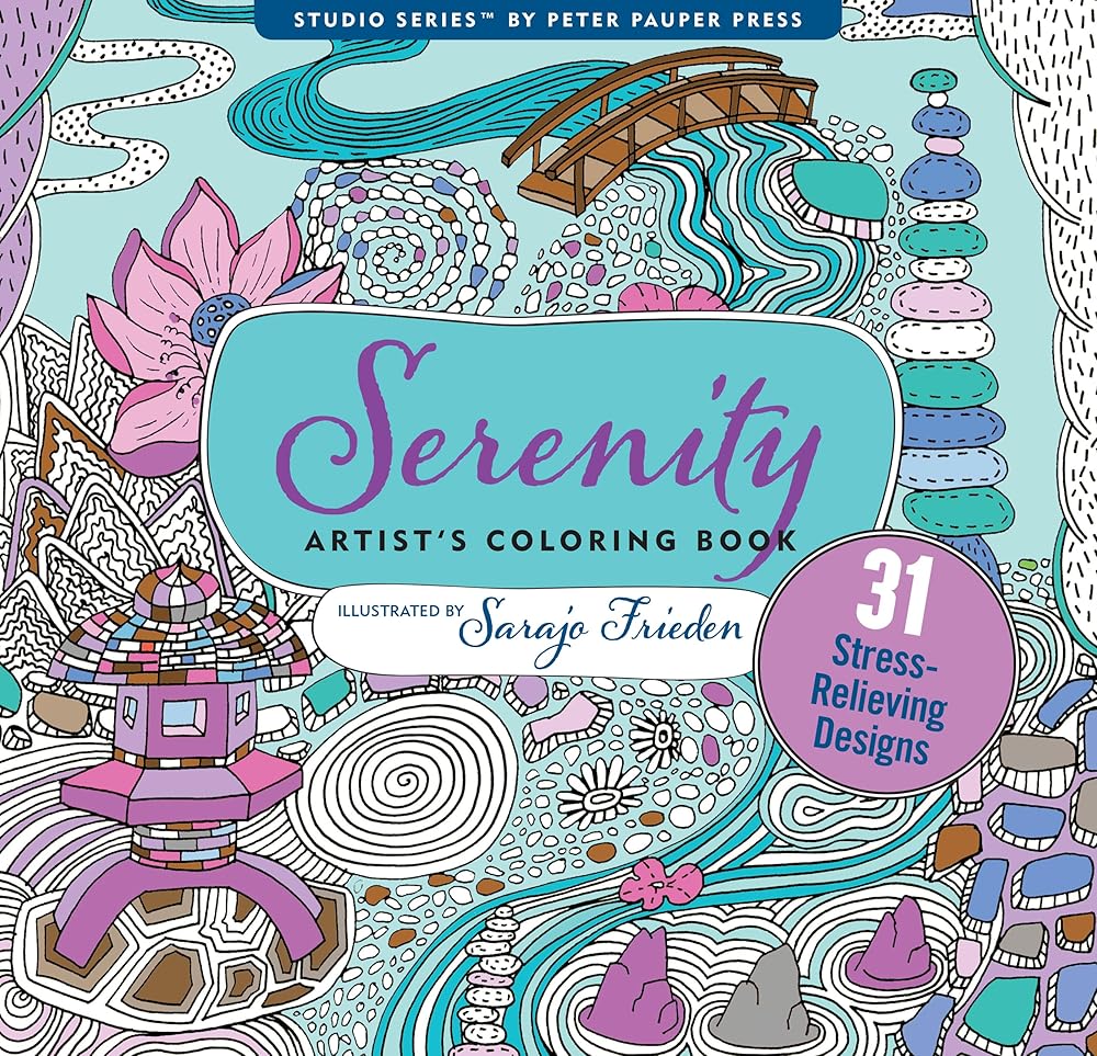 Serenity Adult Coloring Book (31 stress-relieving designs) (Studio Series Artist's Coloring Book) cover image