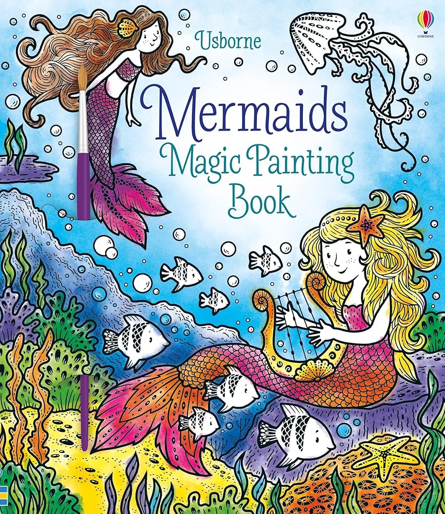 Mermaids Magic Painting Book: A Water Painting Activity Book Featuring Mermaids and Dolphins for Kids (Ages 5-8) cover image