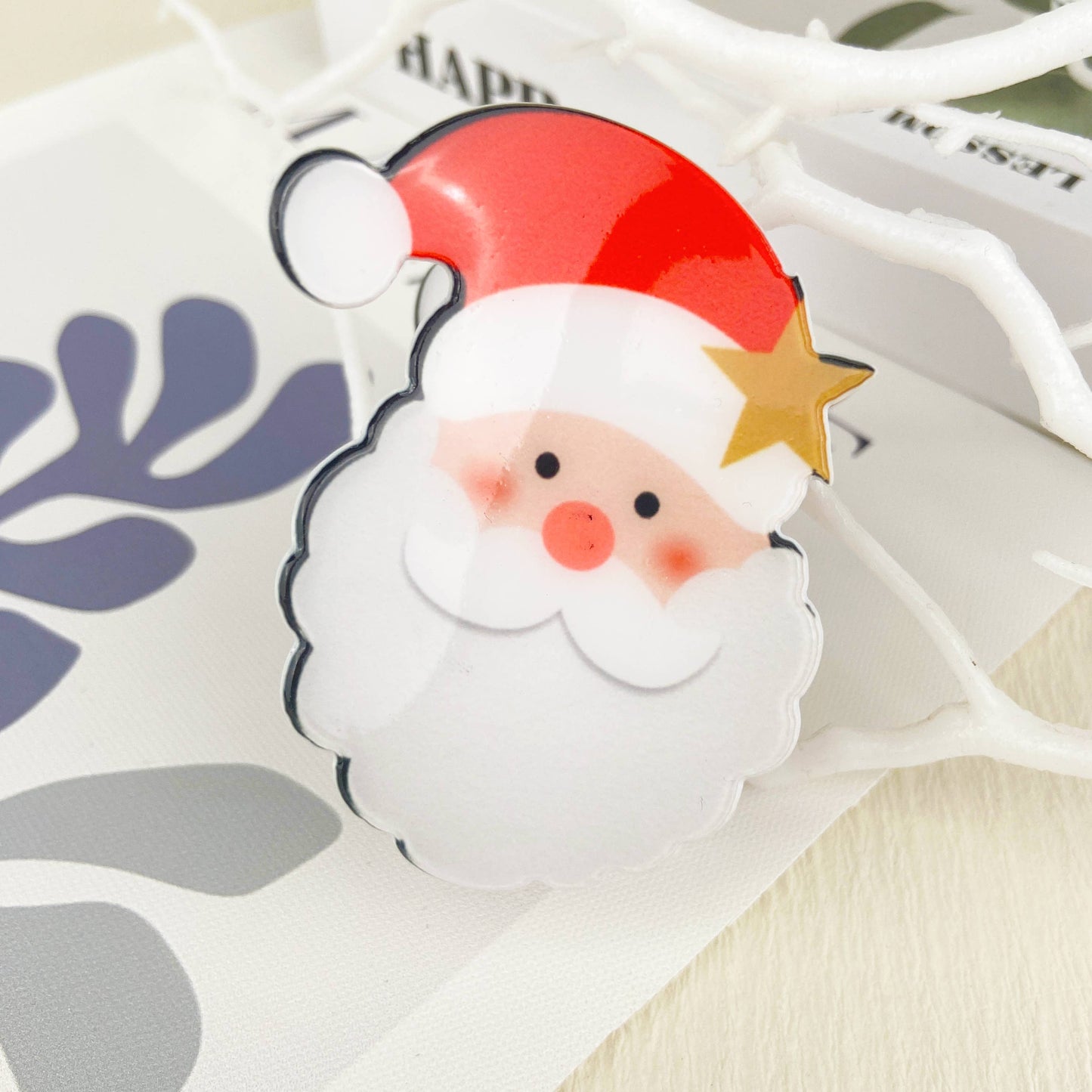 mildstyles - Christmas Santa Hair Claw Clip,Christmas tree Hair clip: B20-1-17