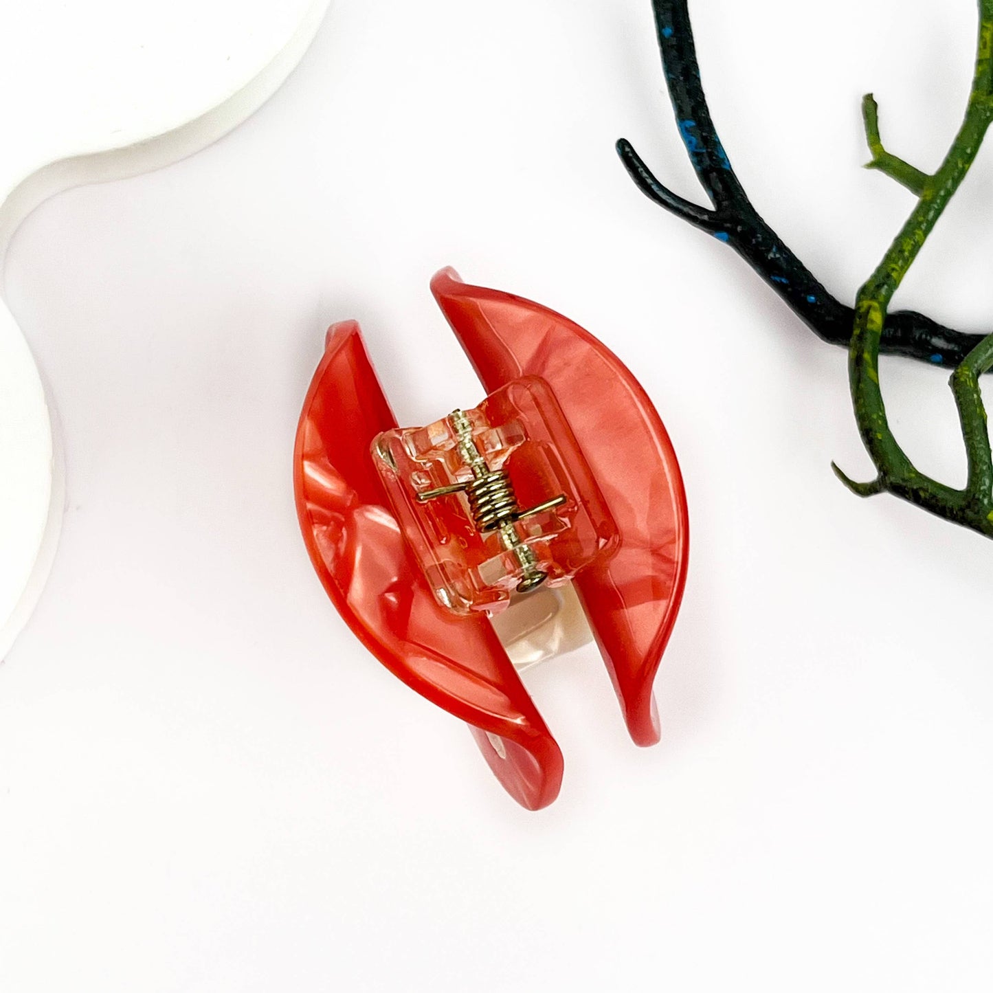 mildstyles - Mushroom Plant Acetate Hair Claw Clip: Brown