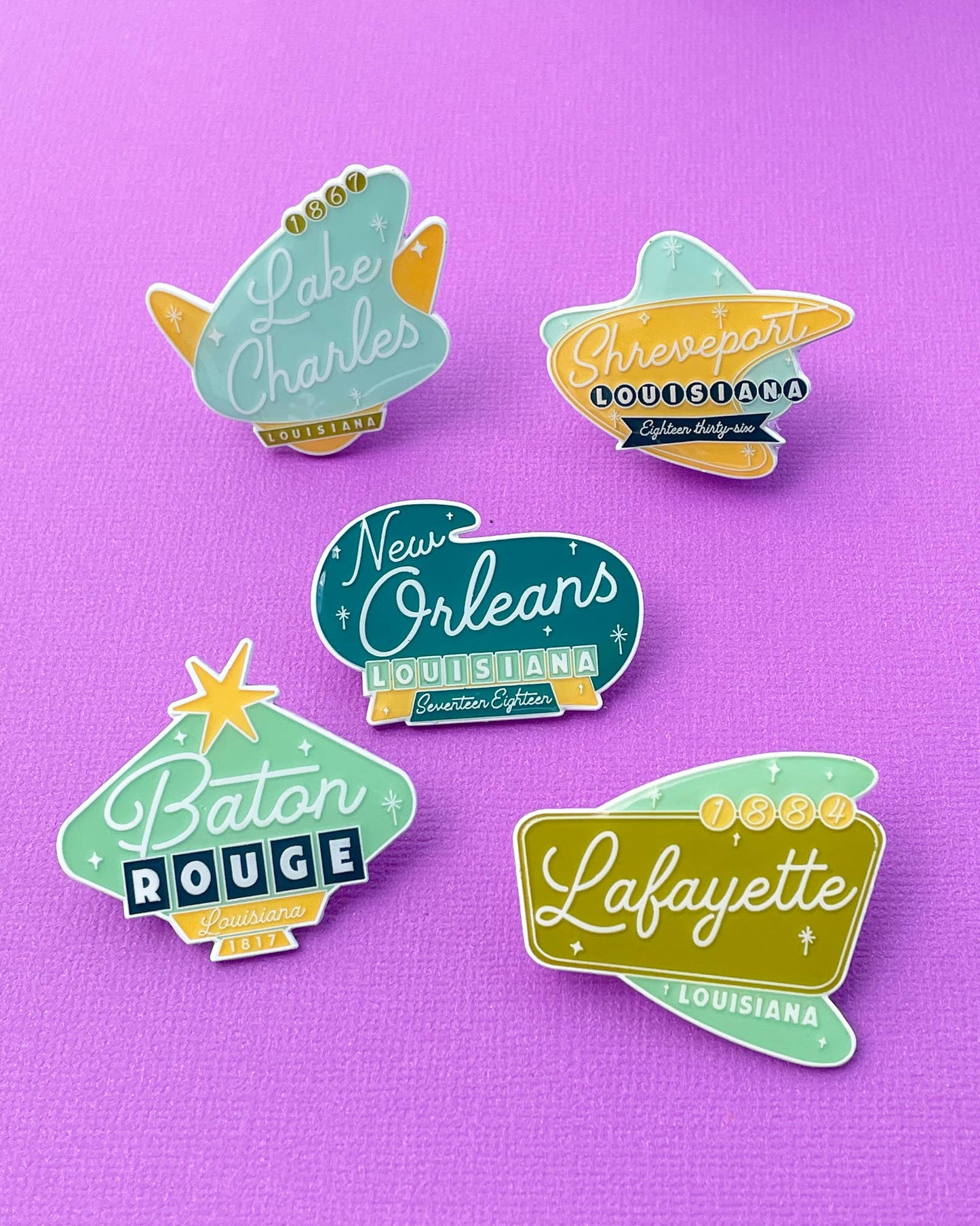 Pixel & Ink Creative - Baton Rouge Louisiana Pin - Once Upon A Sign
