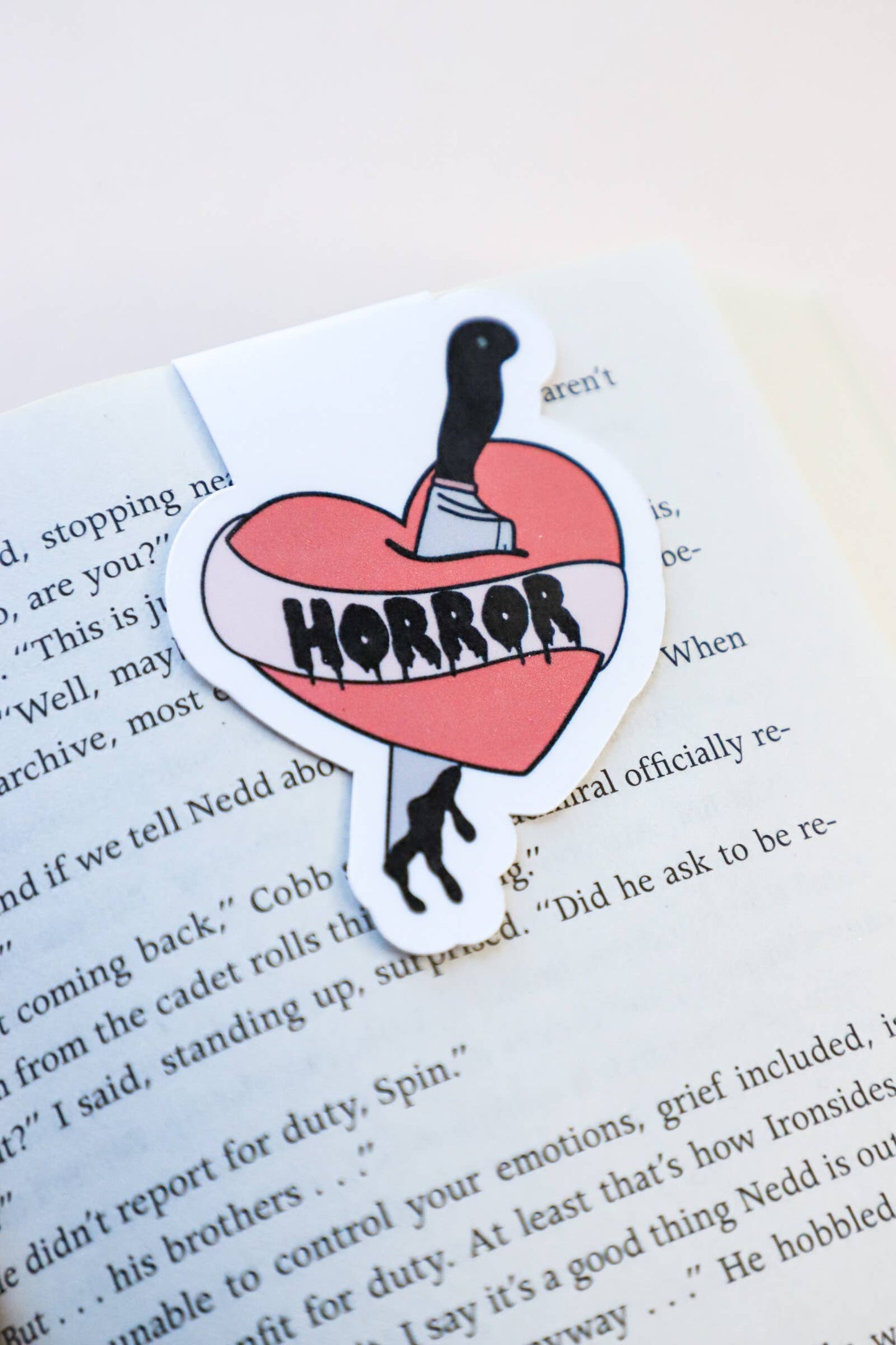 Furever Booked - Horror Heart Magnetic Bookmark