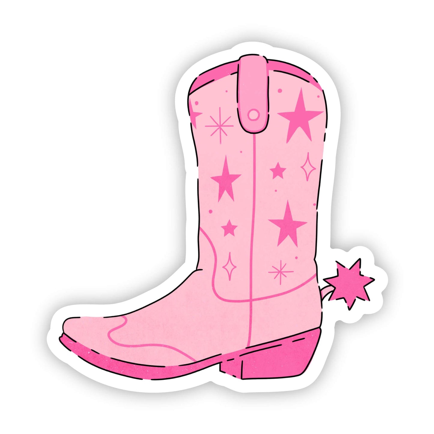 Big Moods - Pink cowboy boot sticker