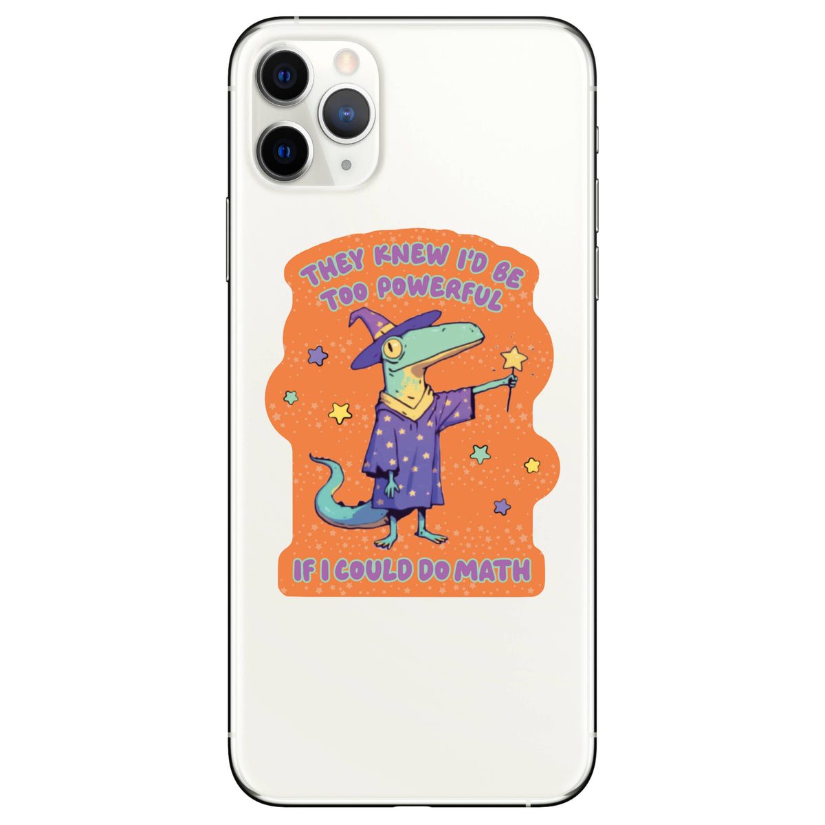 Juju and Moxie - Math Wizard Lizard Funny High Quality Vinyl Sticker