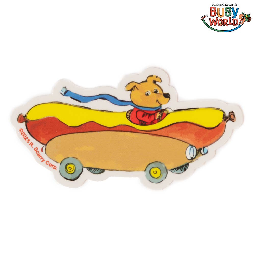 Three Potato Four - 3P4 x Richard Scarry® - Hot Dog Car Sticker