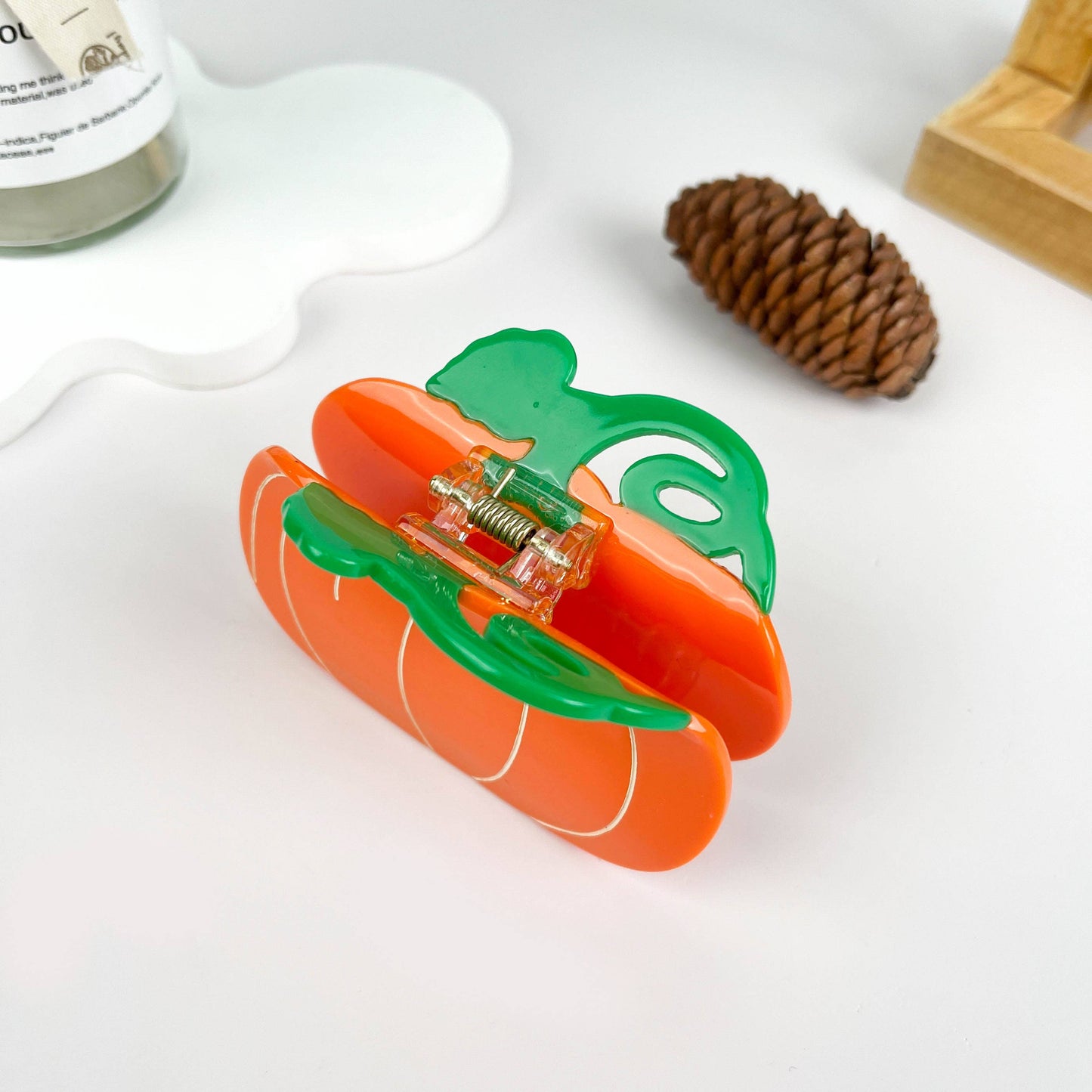 mildstyles - Simulation pumpkin acetate hair claw clip: Orange