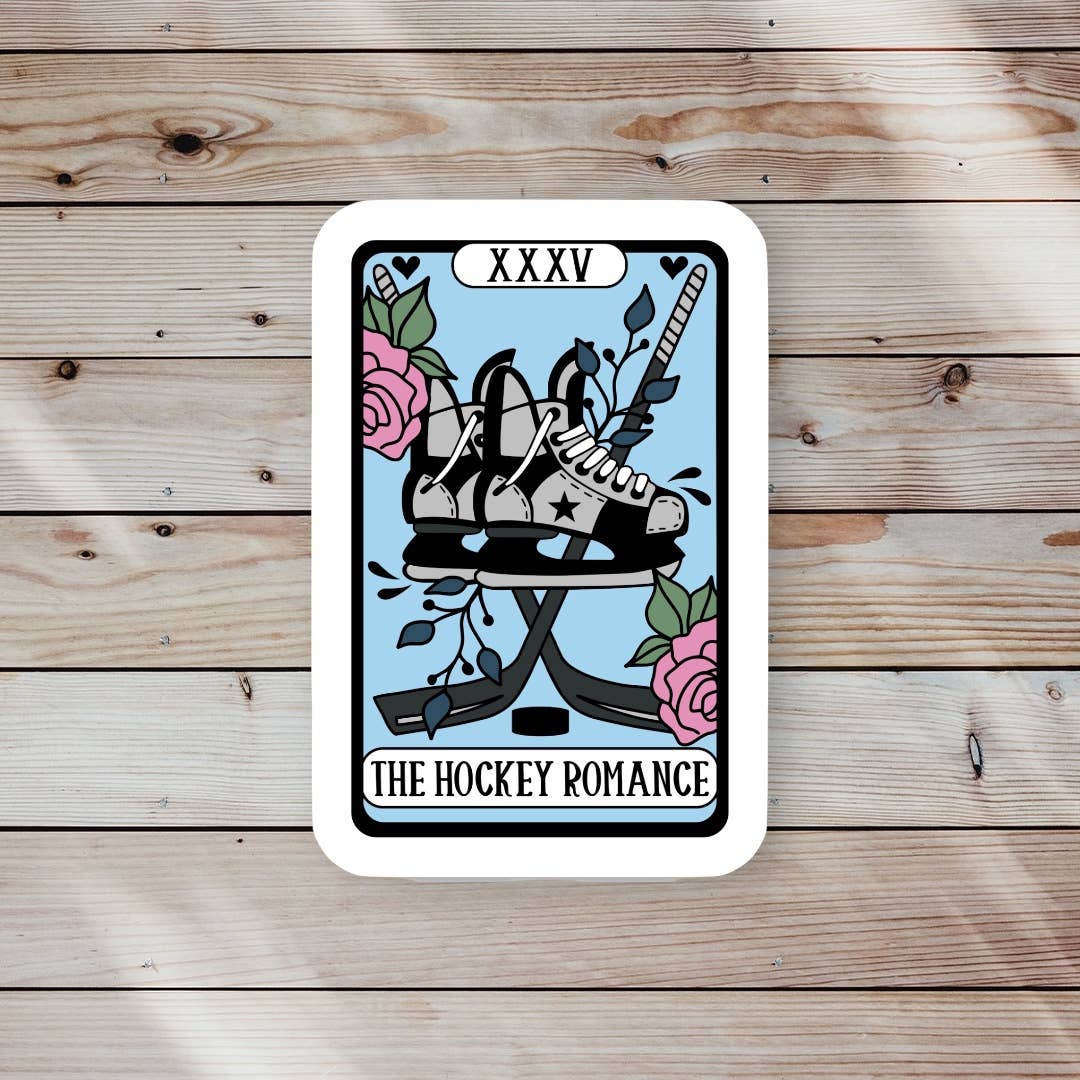 Ace the Pitmatian Co - Reader the Hockey Romance Tarot Sticker