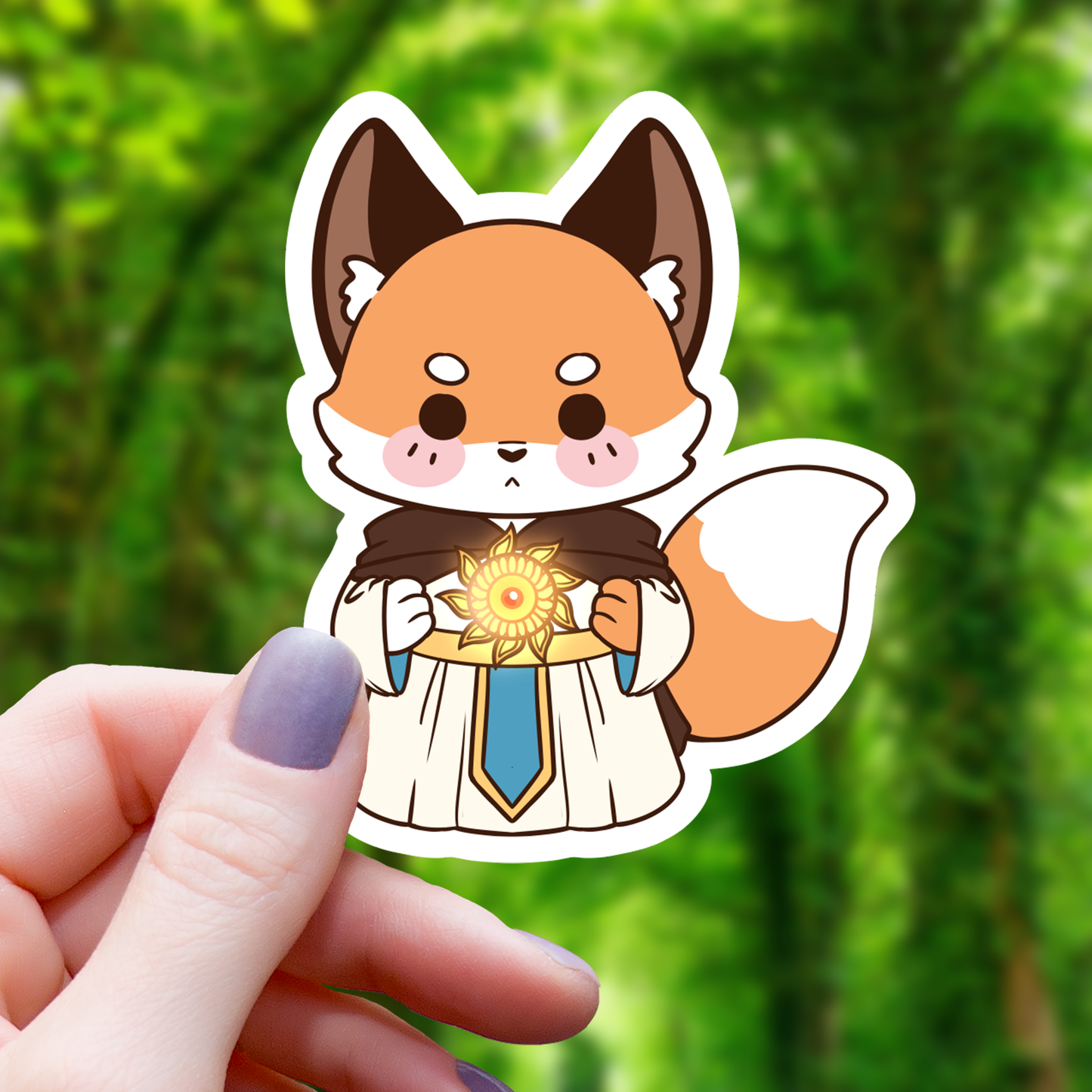 Mimic Gaming Co - Red Fox Cleric TTRPG Class Sticker-3"