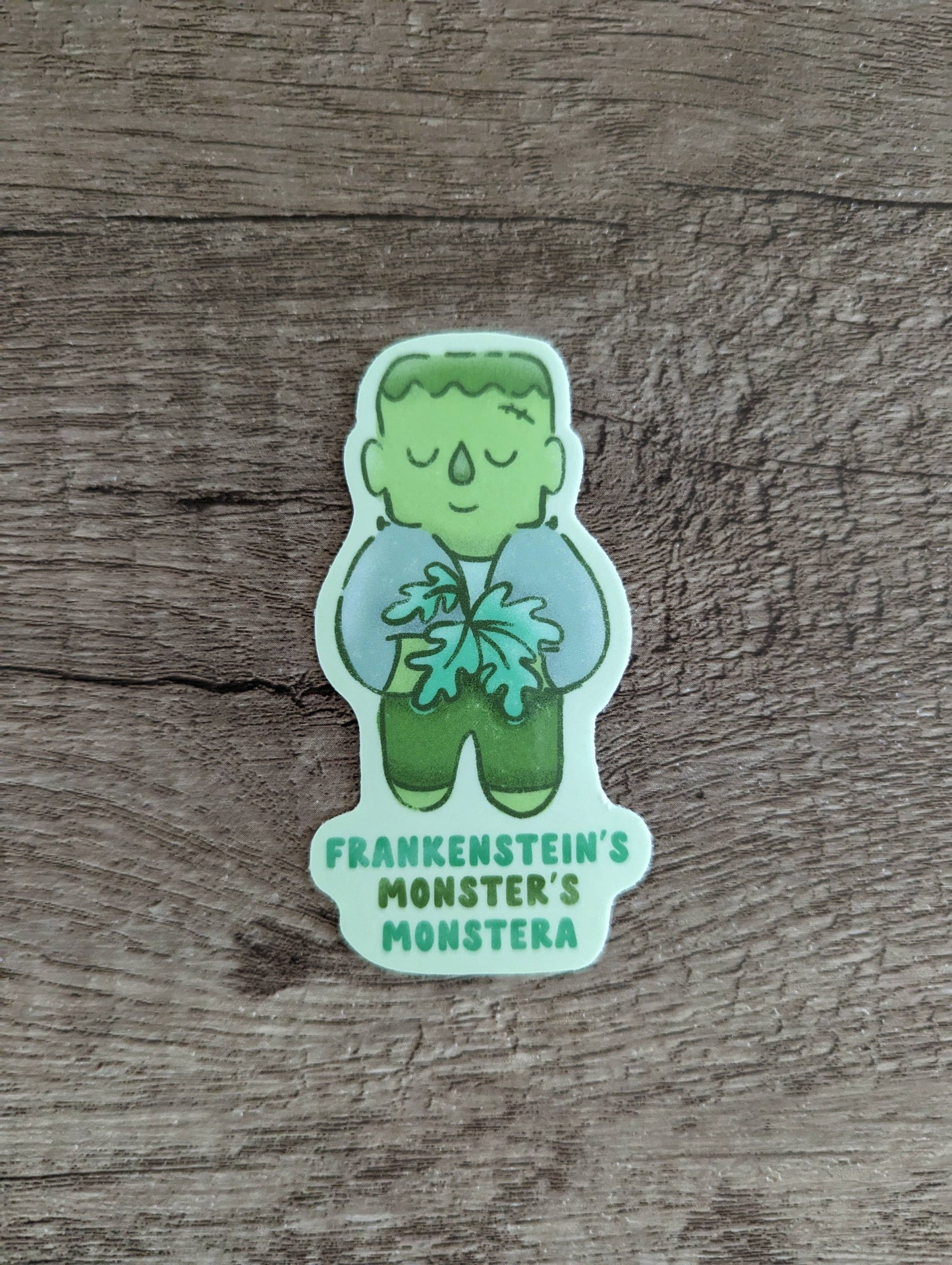 Sadsquatch - Frankenstein's Monsters Monstera - Cute Spooky Vinyl Sticker