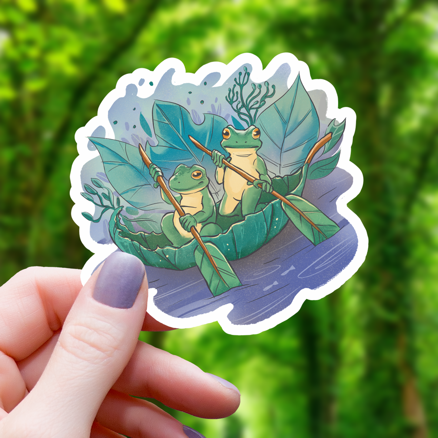 Mimic Gaming Co - Frogs on the Water Sticker- 3"