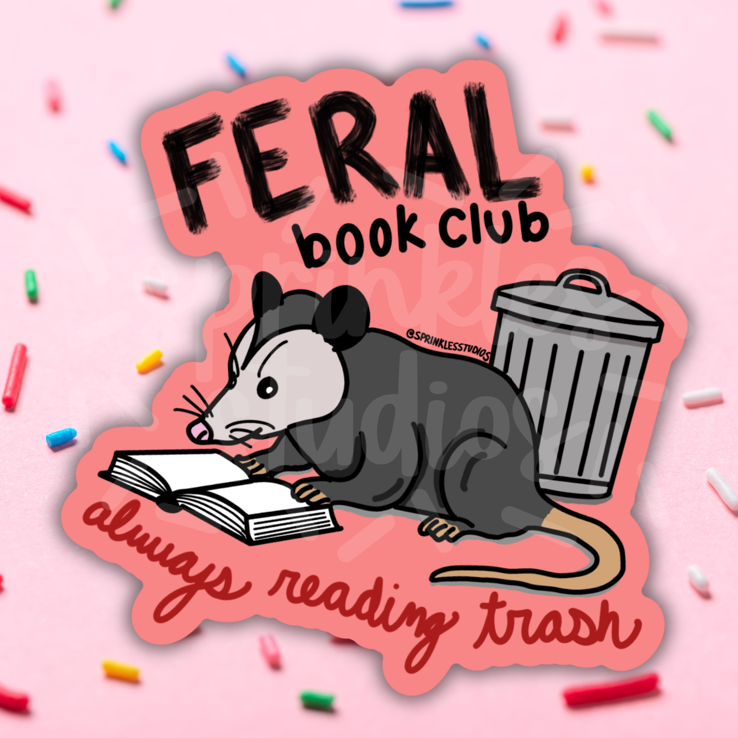 Sprinkles Studios - Feral Book Club Vinyl Sticker