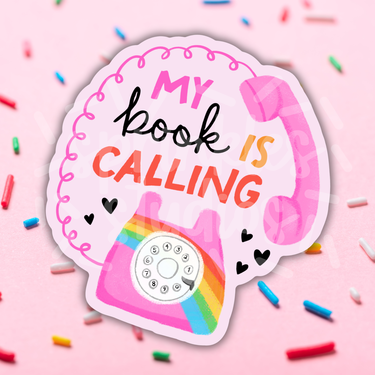 Sprinkles Studios - Book Is Calling Vinyl Sticker