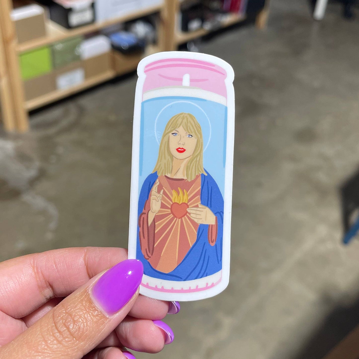 Bloomwolf Studio - Taylor Candle Vinyl Sticker - Taylor Swift Inspired: No packaging - sent loose