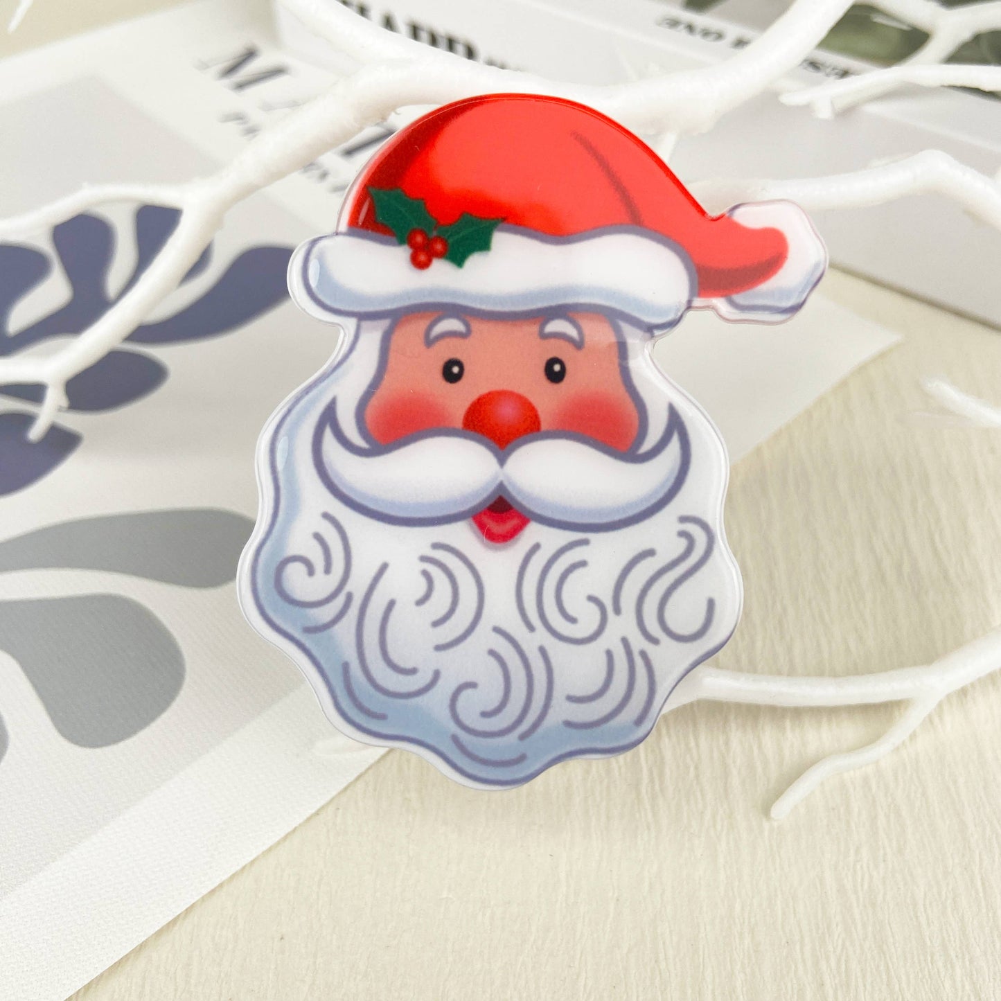 mildstyles - Christmas Santa Hair Claw Clip,Christmas tree Hair clip: B20-1-17