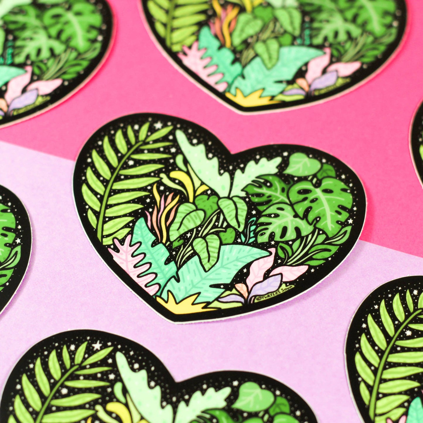 Turtle's Soup - Tropical Heart House Plants Monstera Vinyl Sticker