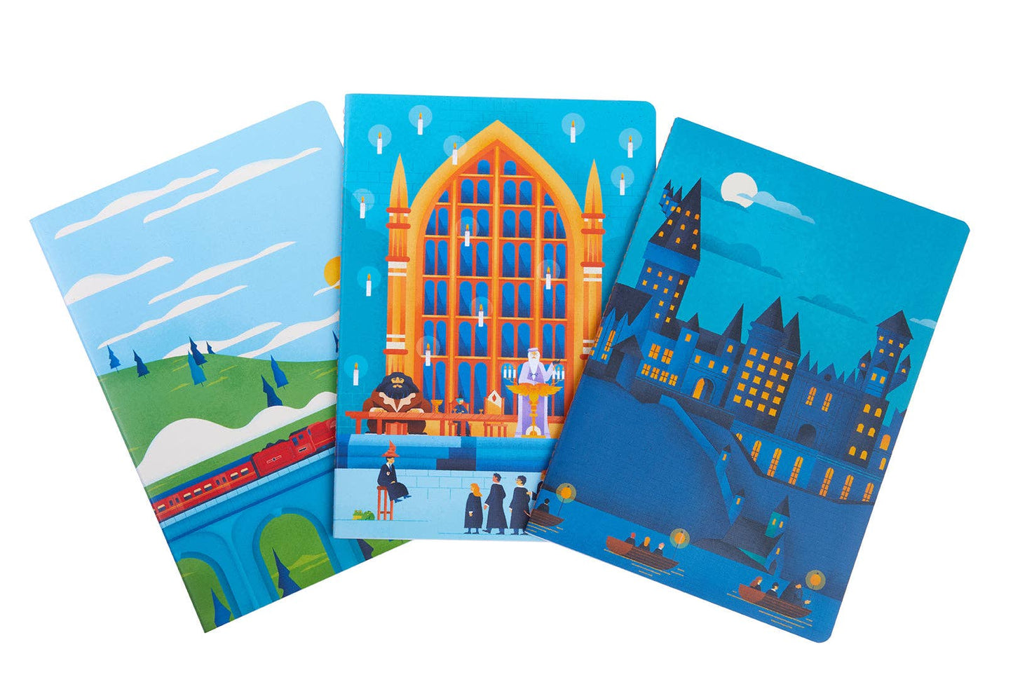 Insight Editions - Harry Potter: Exploring Hogwarts™ Sewn Notebook Collection (Set of 3)